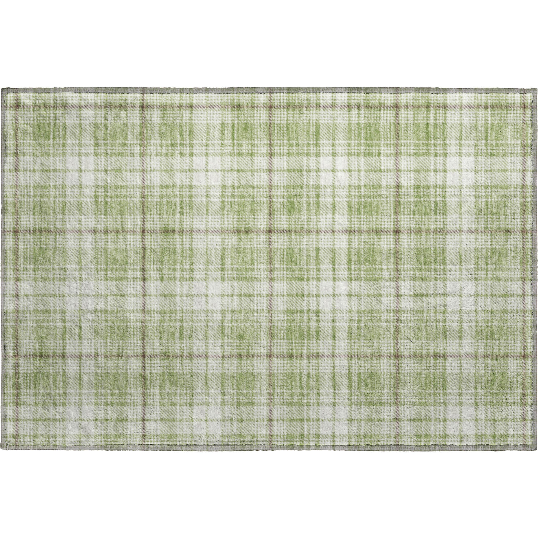 Budapest Machine Washable Transitional Aloe Green Rug 1'8" x 2'6" #shape_Rectangle
