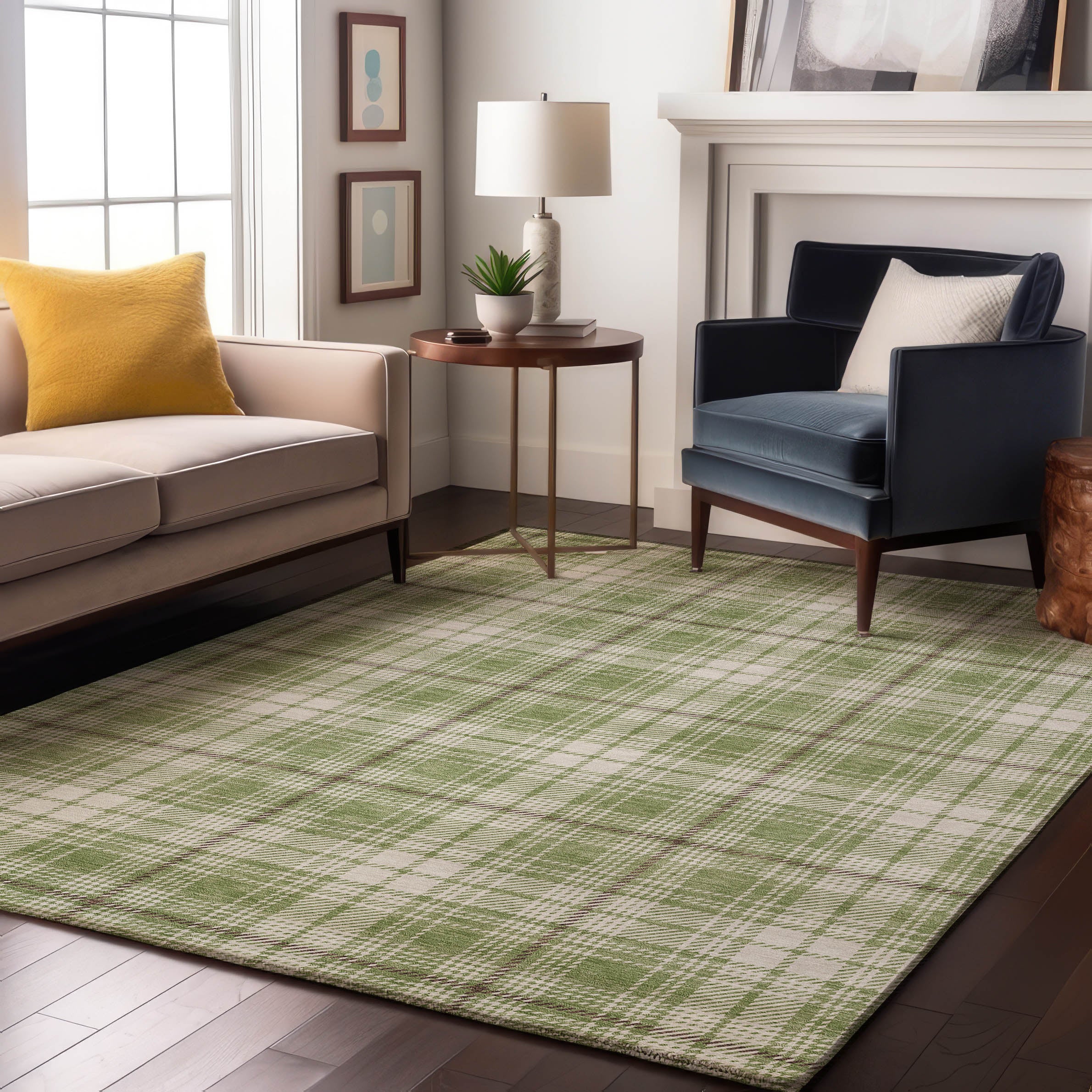 Budapest Machine Washable Transitional Aloe Green Rug 2'6" x 3'10" #shape_Rectangle