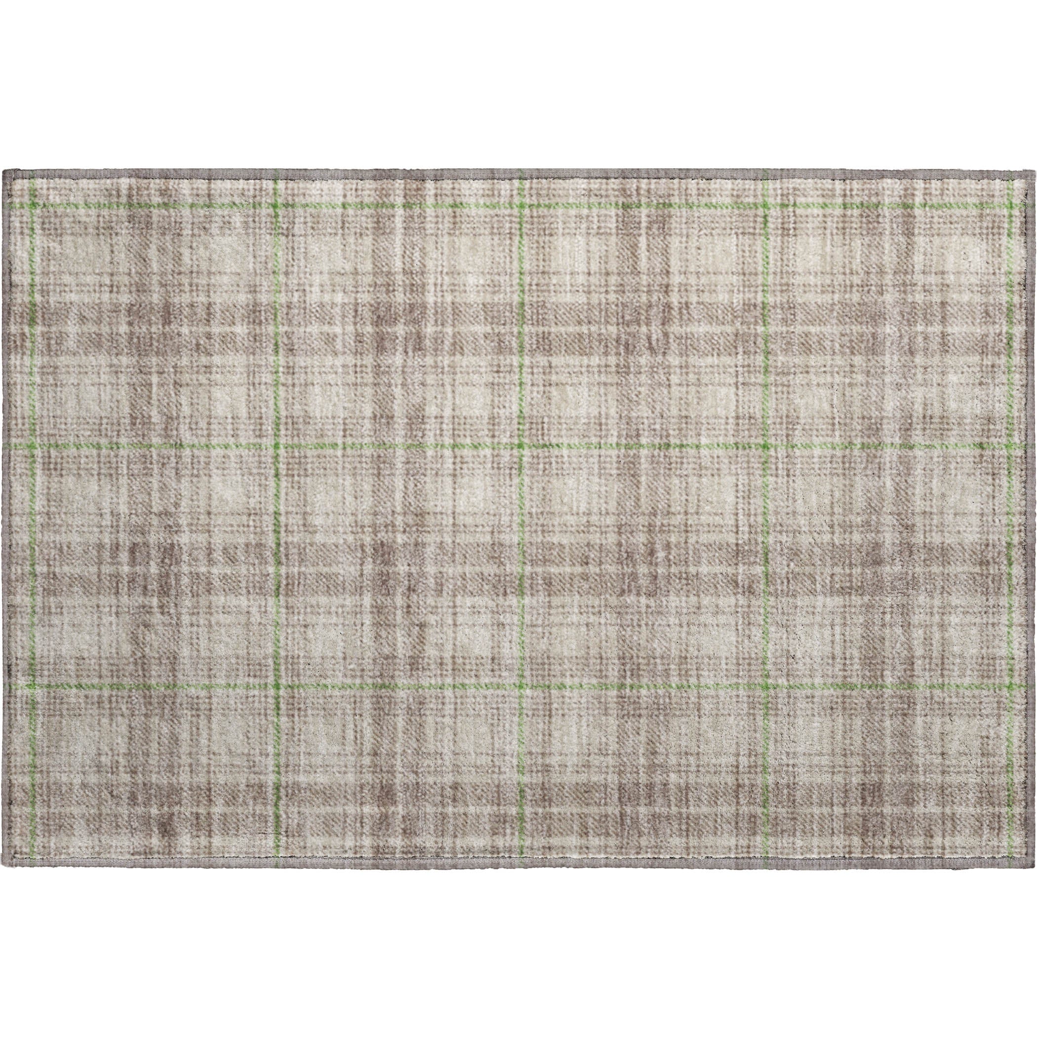 Budapest Machine Washable Transitional Beige Brown Rug 1'8" x 2'6" #shape_Rectangle