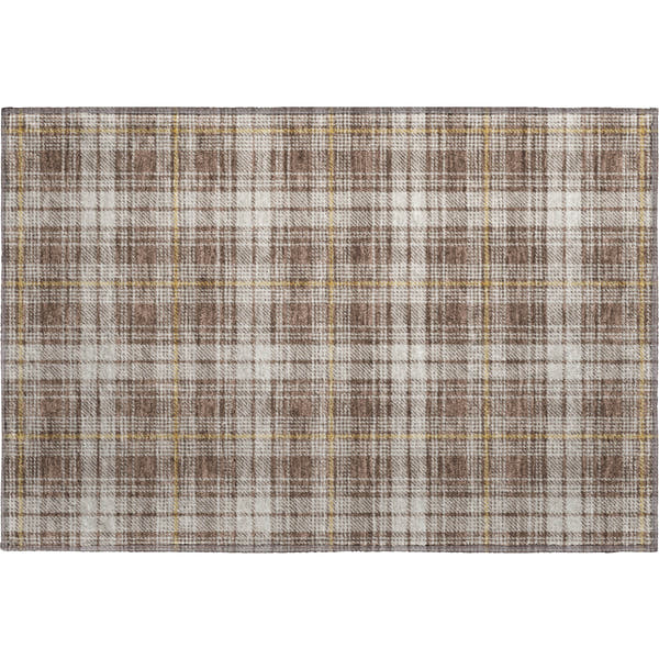 Budapest Machine Washable Transitional Brown Rug 1'8" x 2'6"