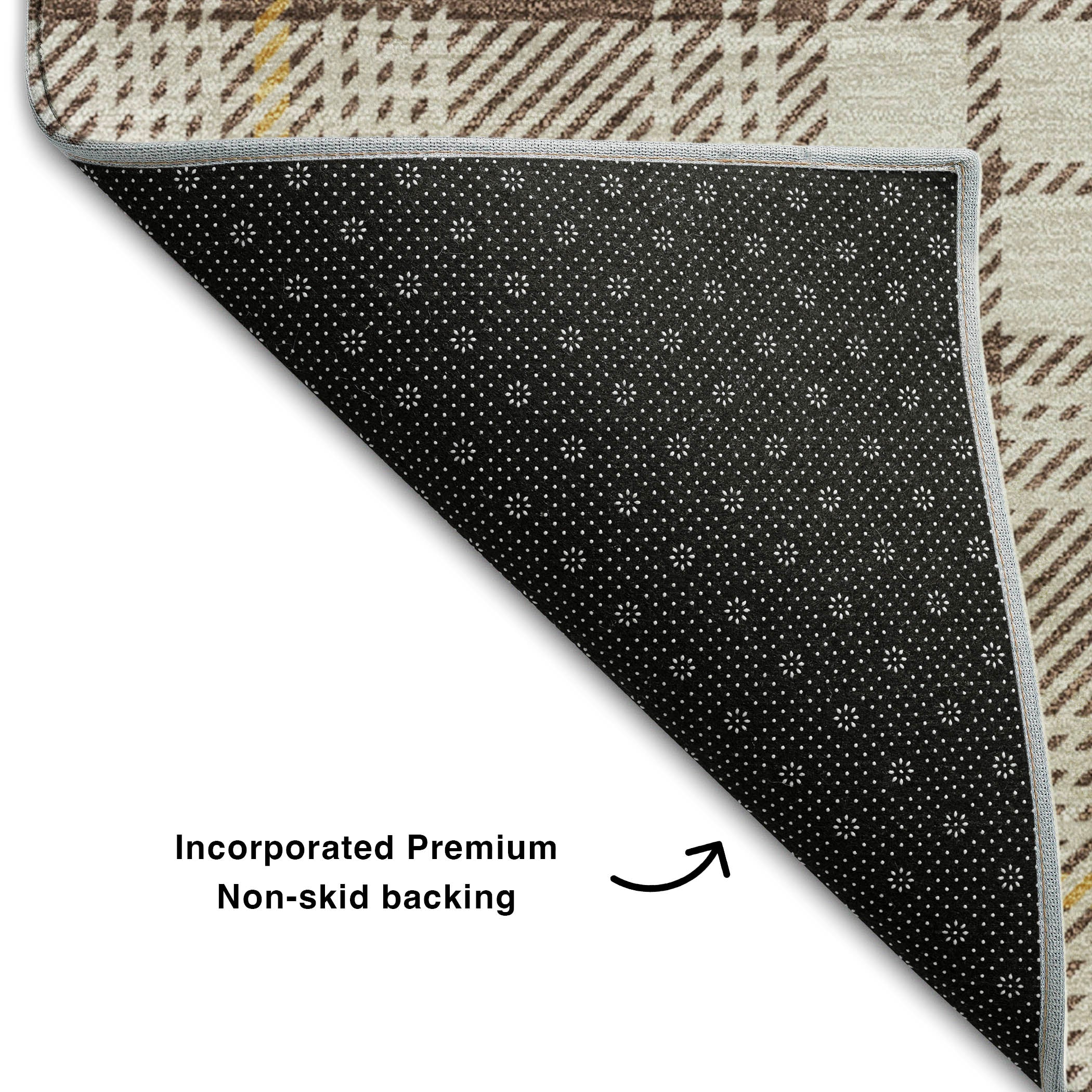 Budapest Machine Washable Transitional Brown Rug 1'8" x 2'6" #shape_Rectangle
