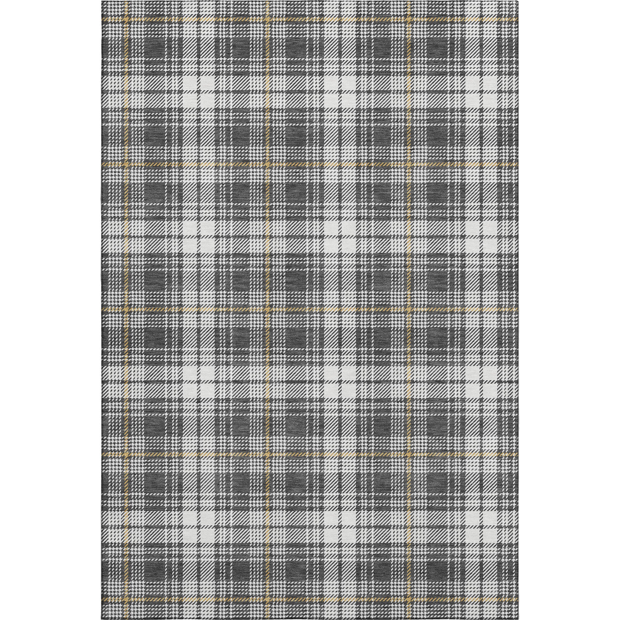 Budapest Machine Washable Transitional Charcoal Gray Rug 2'6" x 3'10" #shape_Rectangle