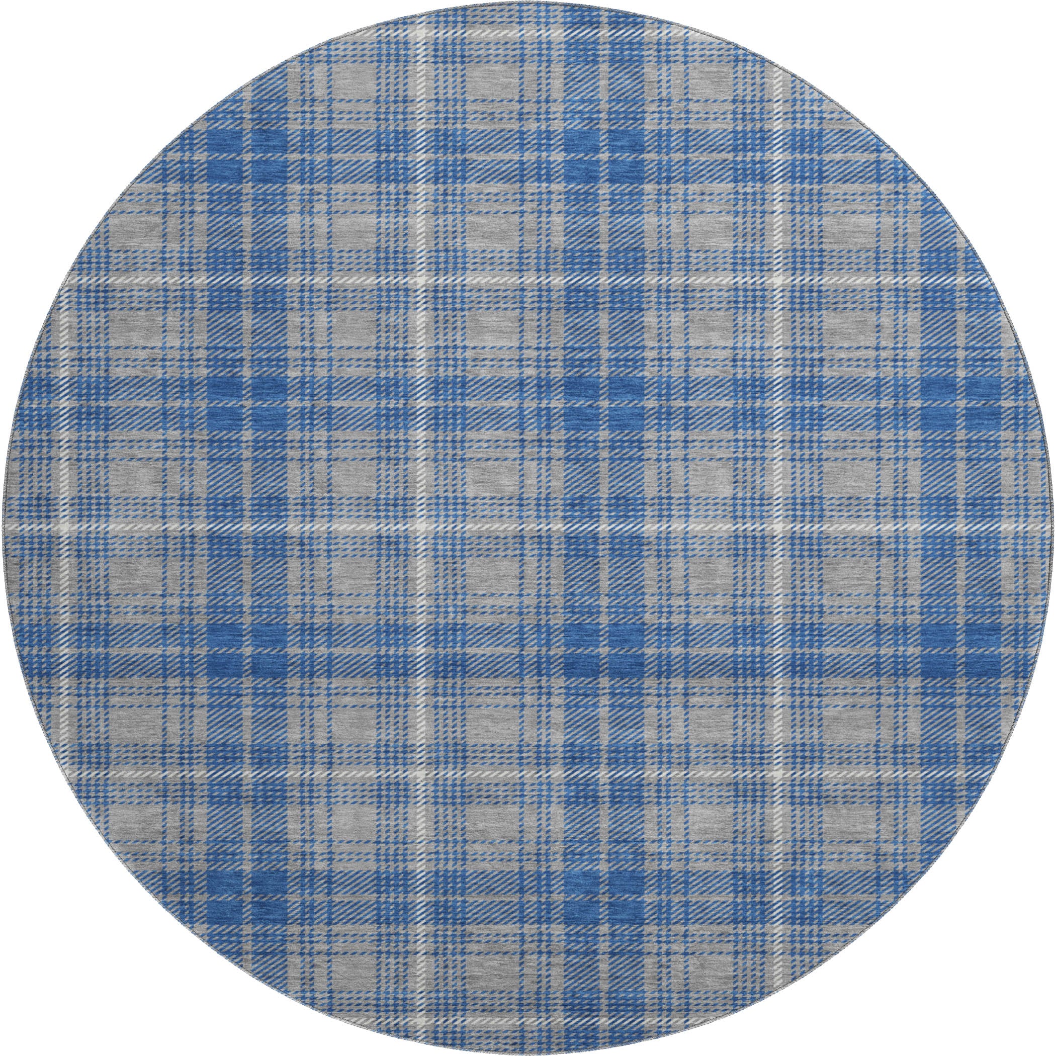 Budapest Machine Washable Transitional Gray Rug 8' x 8' #shape_Round