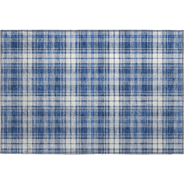 Budapest Machine Washable Transitional Navy Blue Rug 1'8" x 2'6"