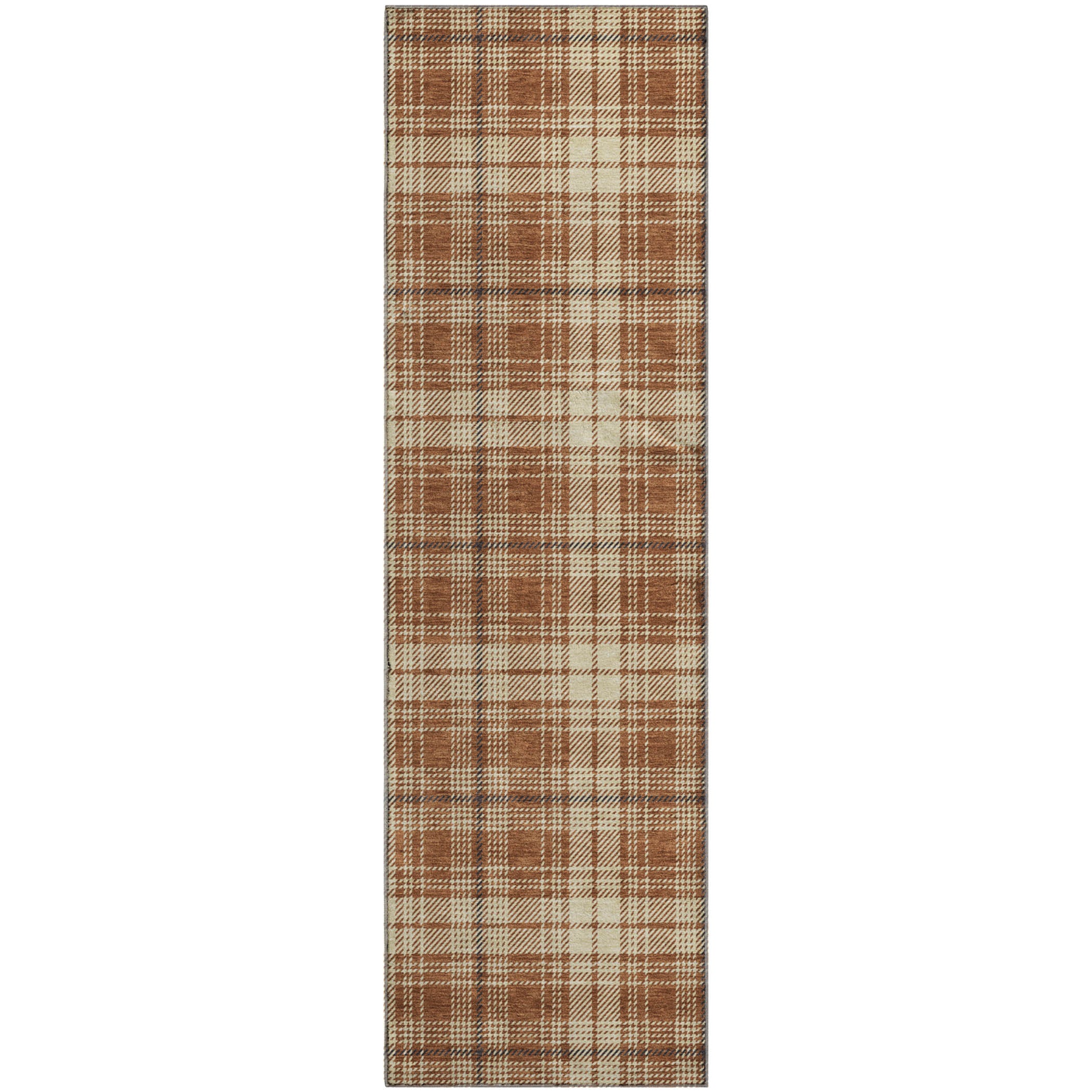 Budapest Machine Washable Transitional Paprika Orange Rug 2'3" x 7'6" #shape_Runner