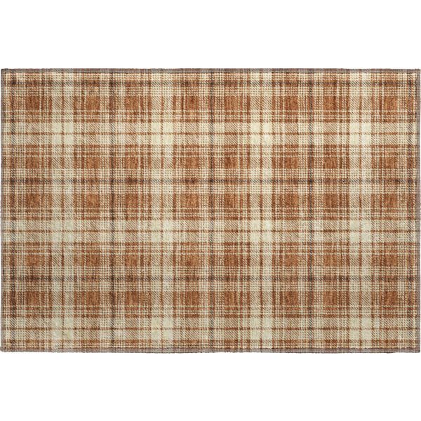 Budapest Machine Washable Transitional Paprika Orange Rug 1'8" x 2'6"