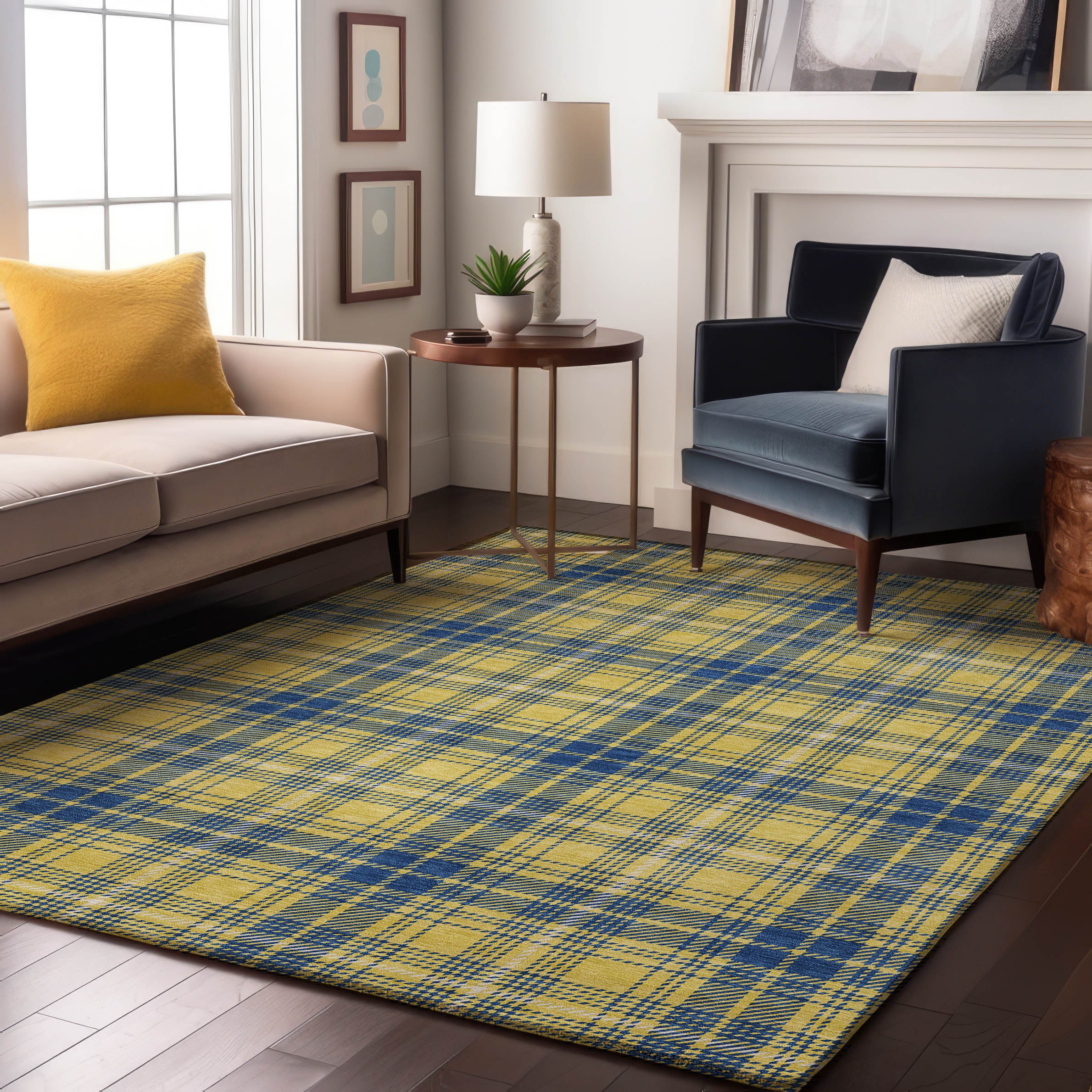 Budapest Machine Washable Transitional Yellow Gold Rug 2'6" x 3'10" #shape_Rectangle