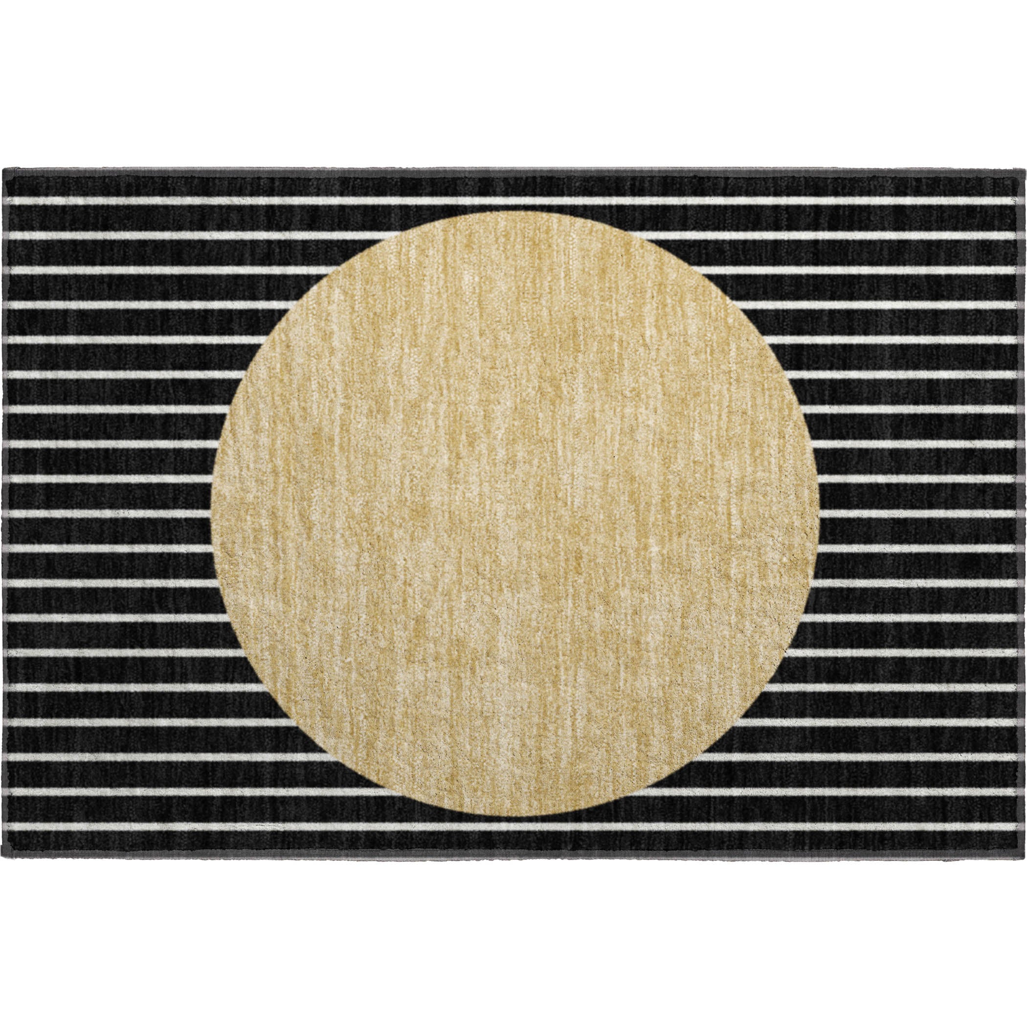 Sintra Machine Washable Transitional Black Rug 1'8" x 2'6" #shape_Rectangle