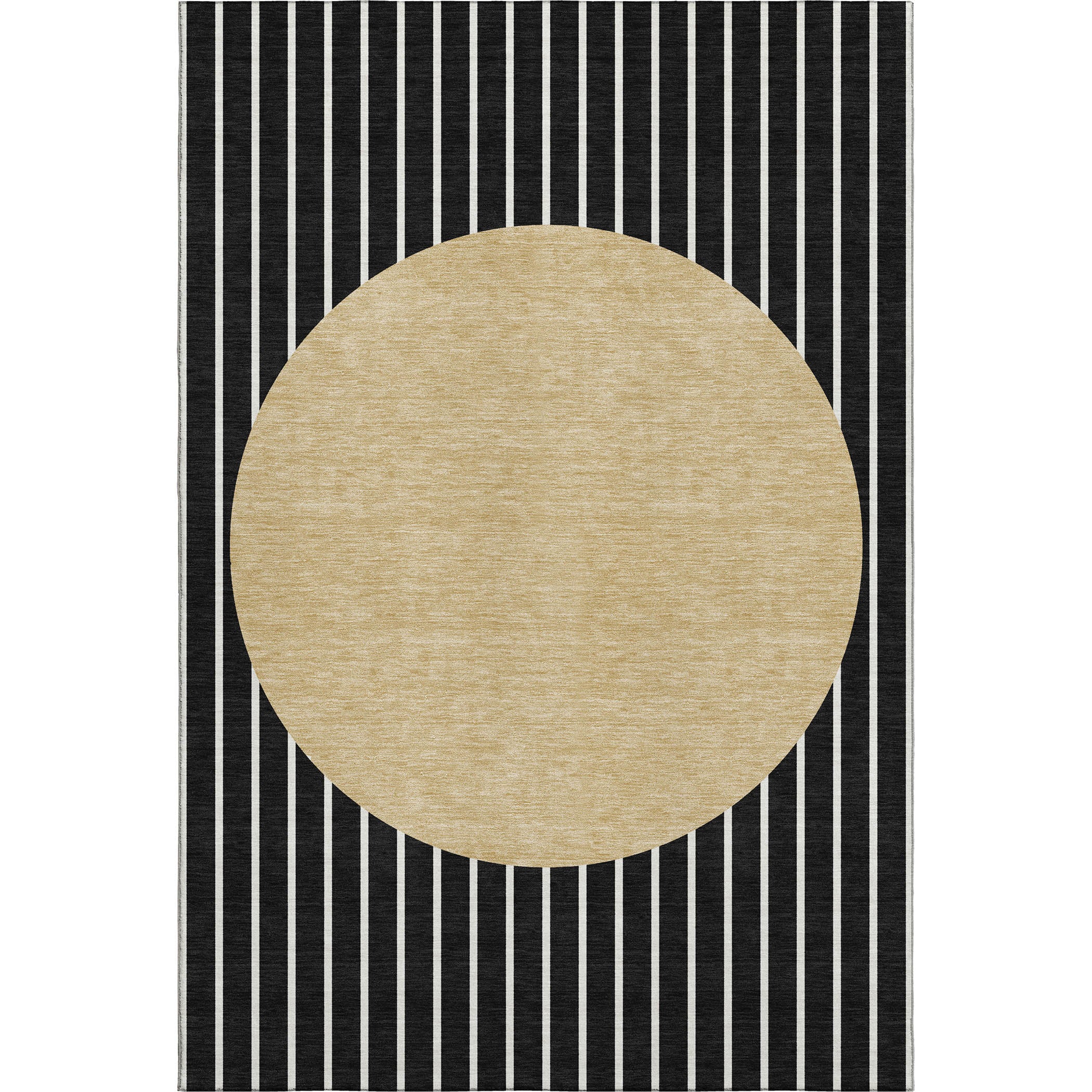 Sintra Machine Washable Transitional Black Rug 2'6" x 3'10" #shape_Rectangle