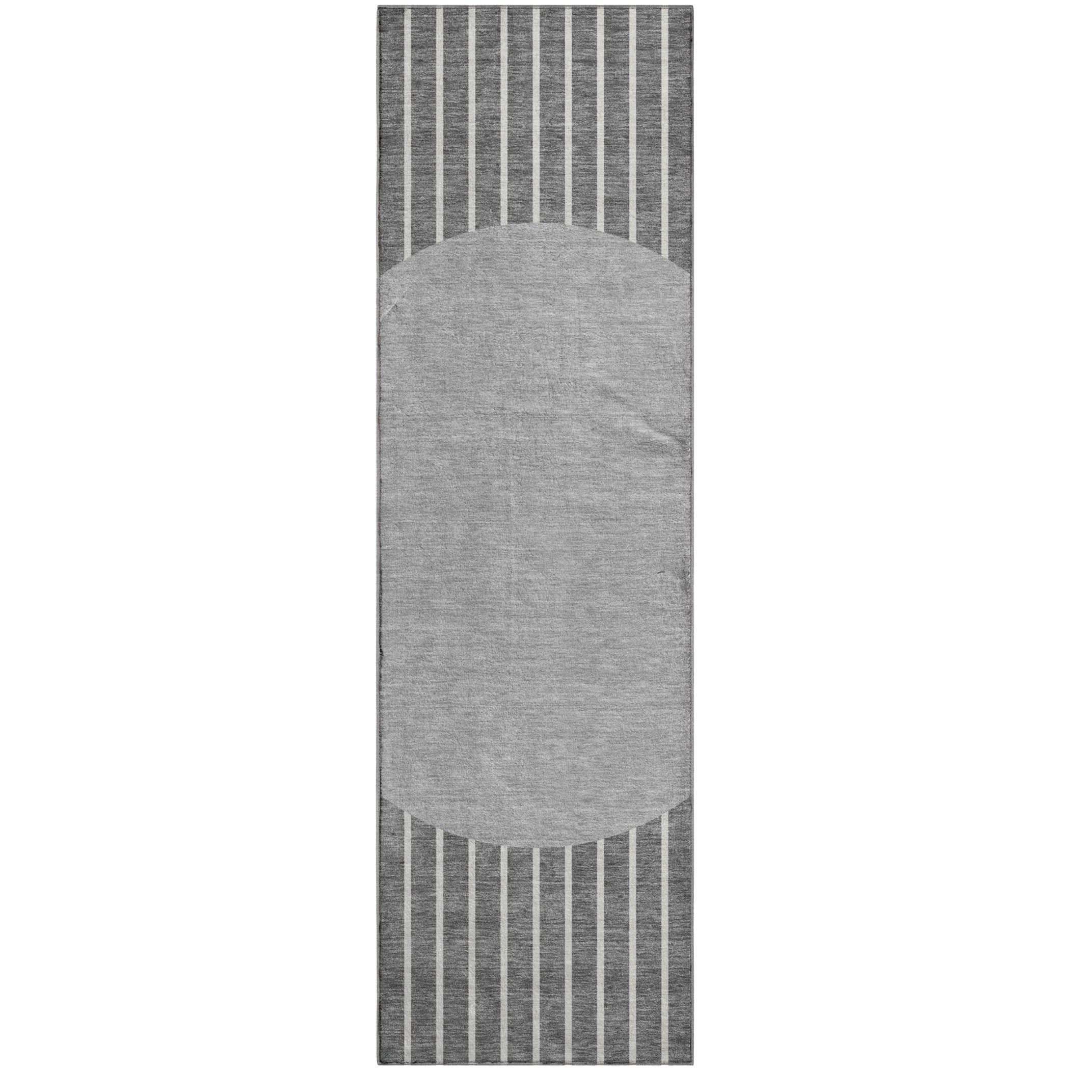 Sintra Machine Washable Transitional Gray Rug 2'3" x 7'6" #shape_Runner
