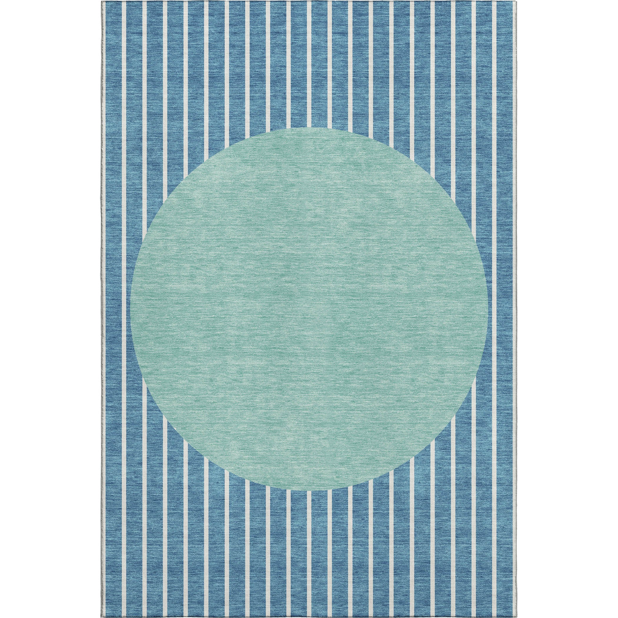 Sintra Machine Washable Transitional Teal Rug 2'6" x 3'10" #shape_Rectangle