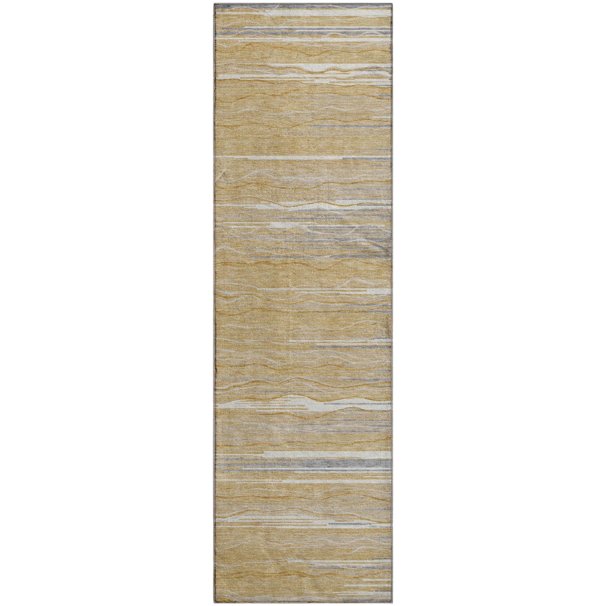 Jaipur Machine Washable Transitional Gold Rug 2'3" x 7'6" #shape_Runner