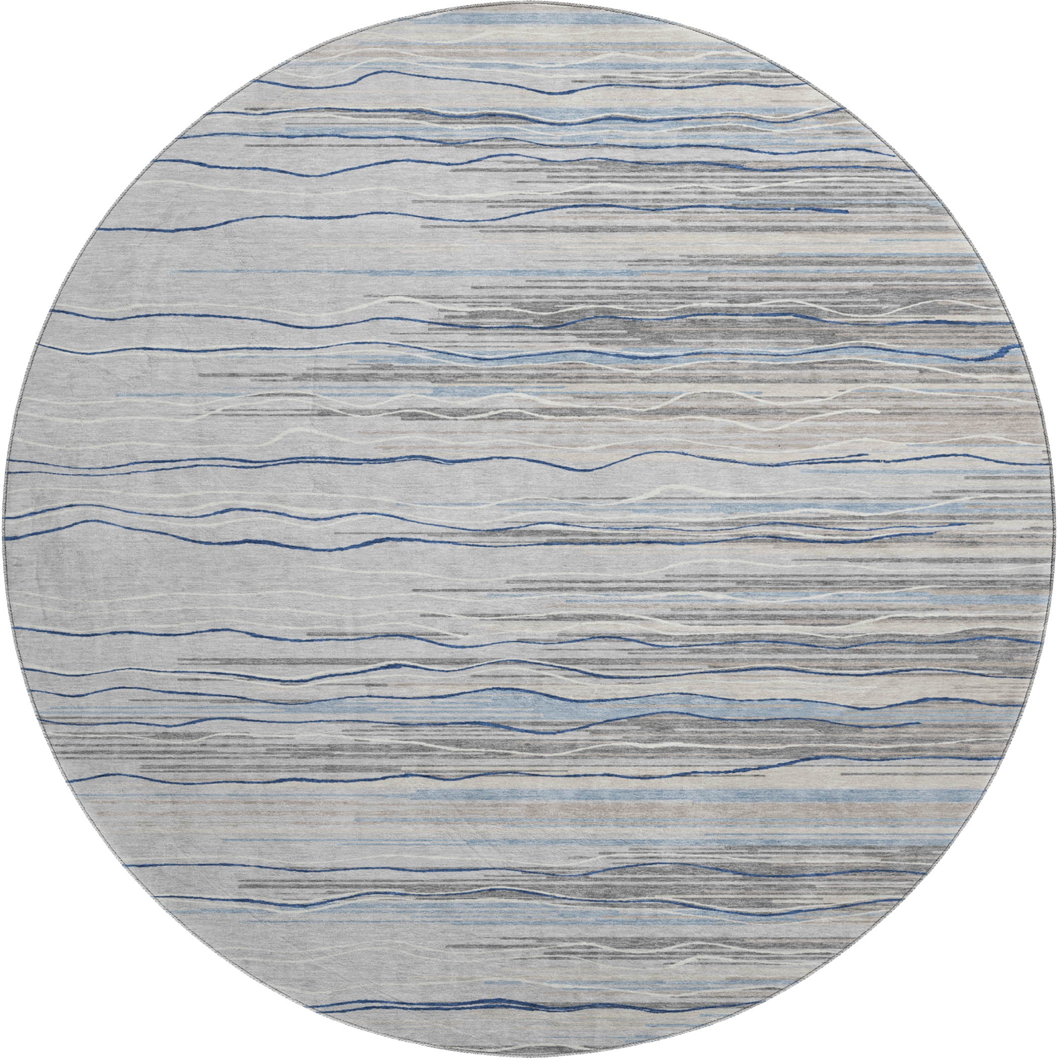 Jaipur Machine Washable Transitional Gray Rug 8' x 8' #shape_Round