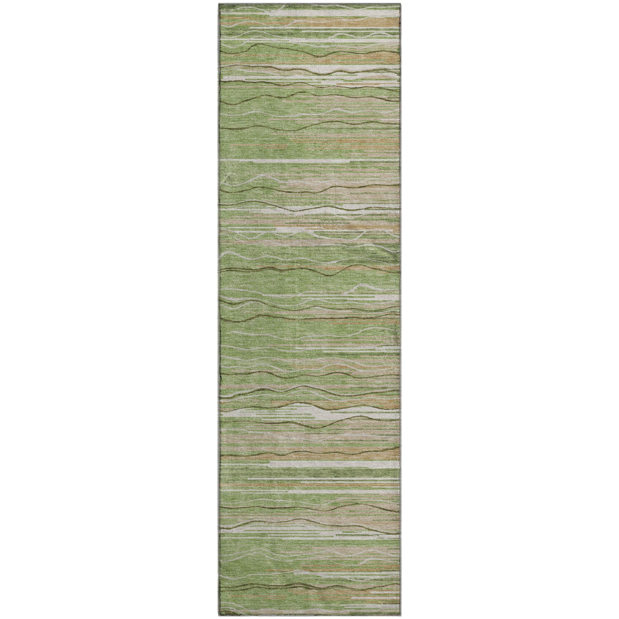 Jaipur Machine Washable Transitional Green Rug 2'3" x 7'6" #shape_Runner