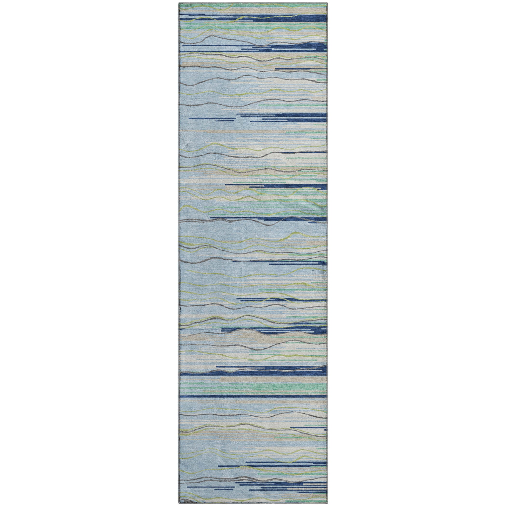 Jaipur Machine Washable Transitional Sky Blue Rug 2'3" x 7'6" #shape_Runner