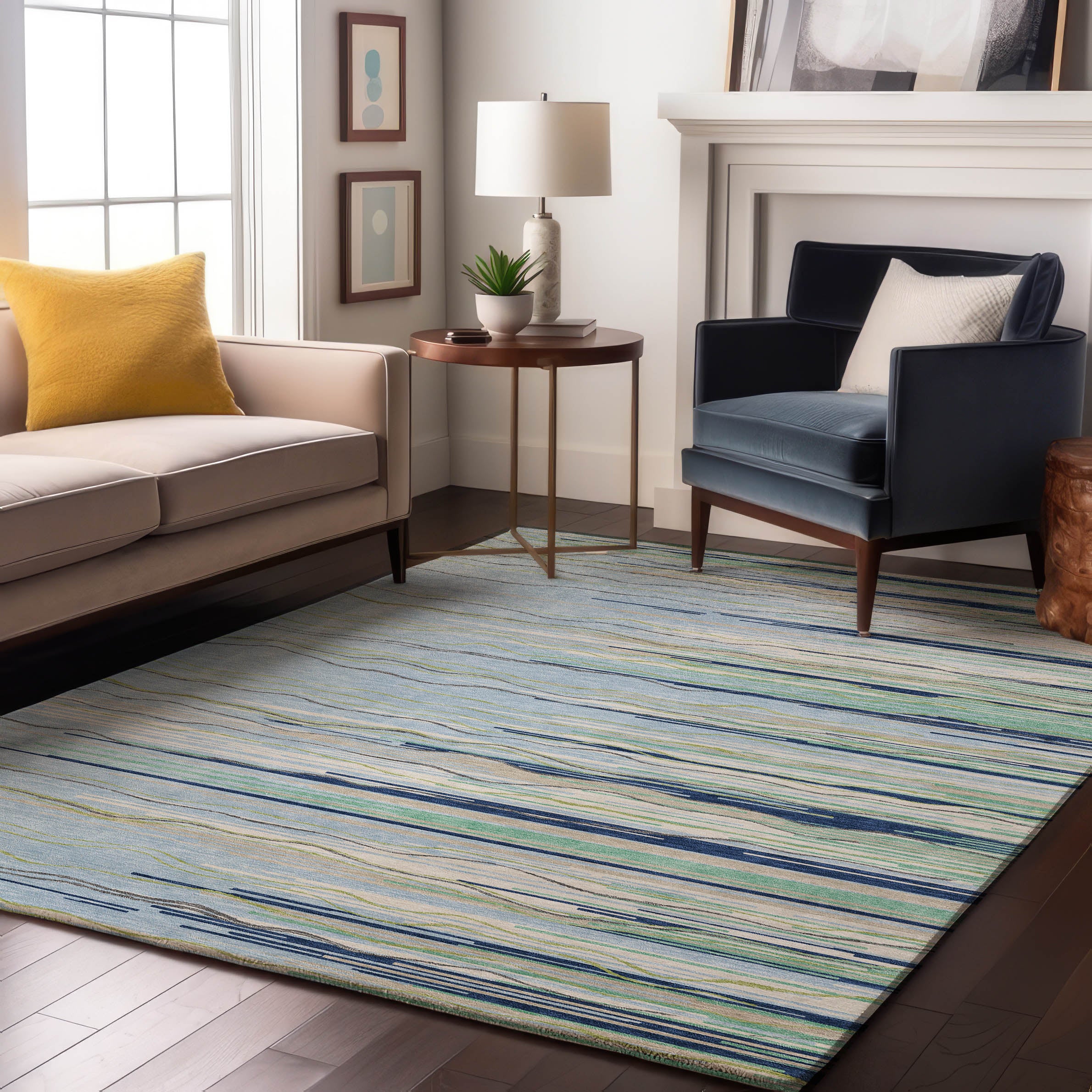 Jaipur Machine Washable Transitional Sky Blue Rug 2'6" x 3'10" #shape_Rectangle