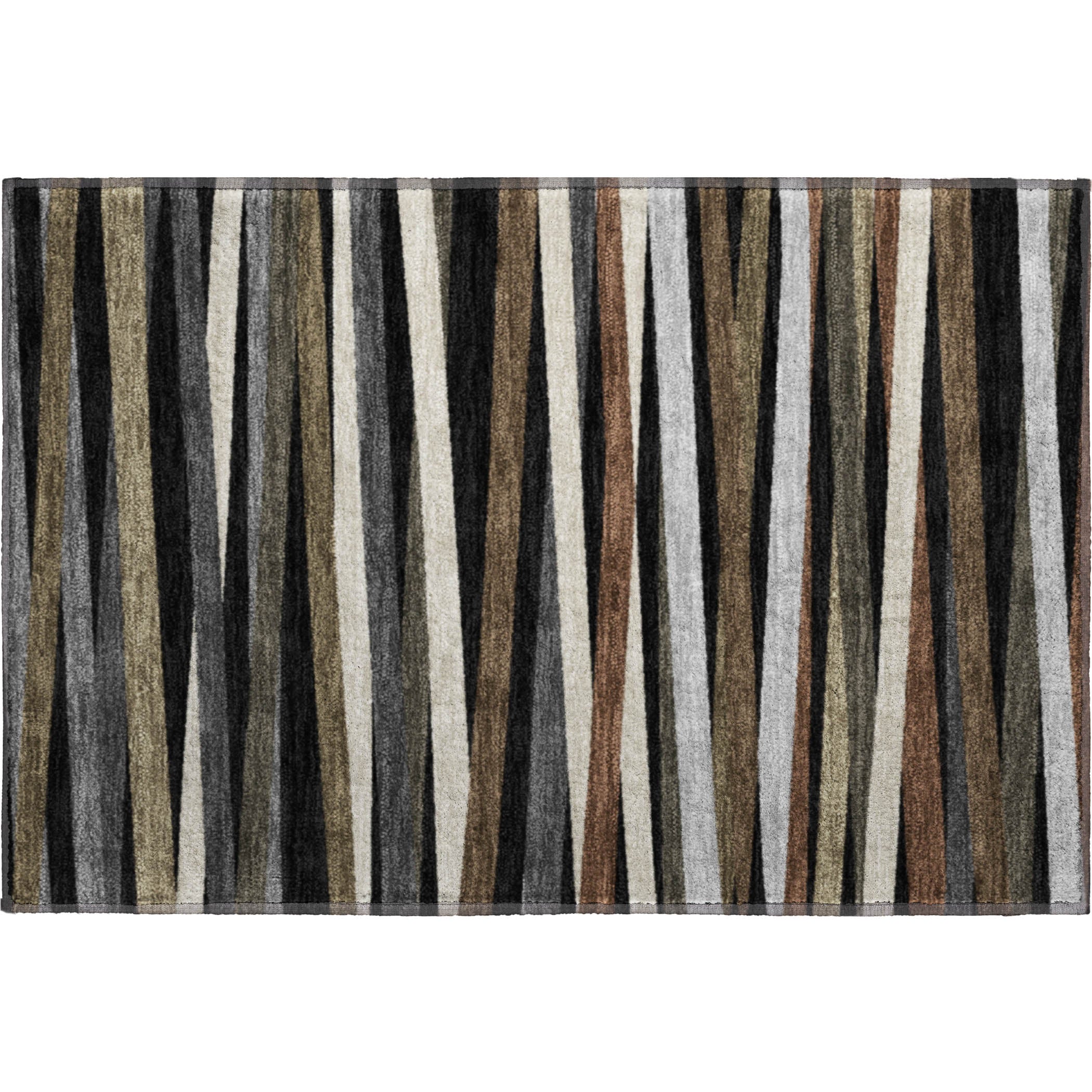 Tallinn Machine Washable Transitional Black Rug 1'8" x 2'6" #shape_Rectangle