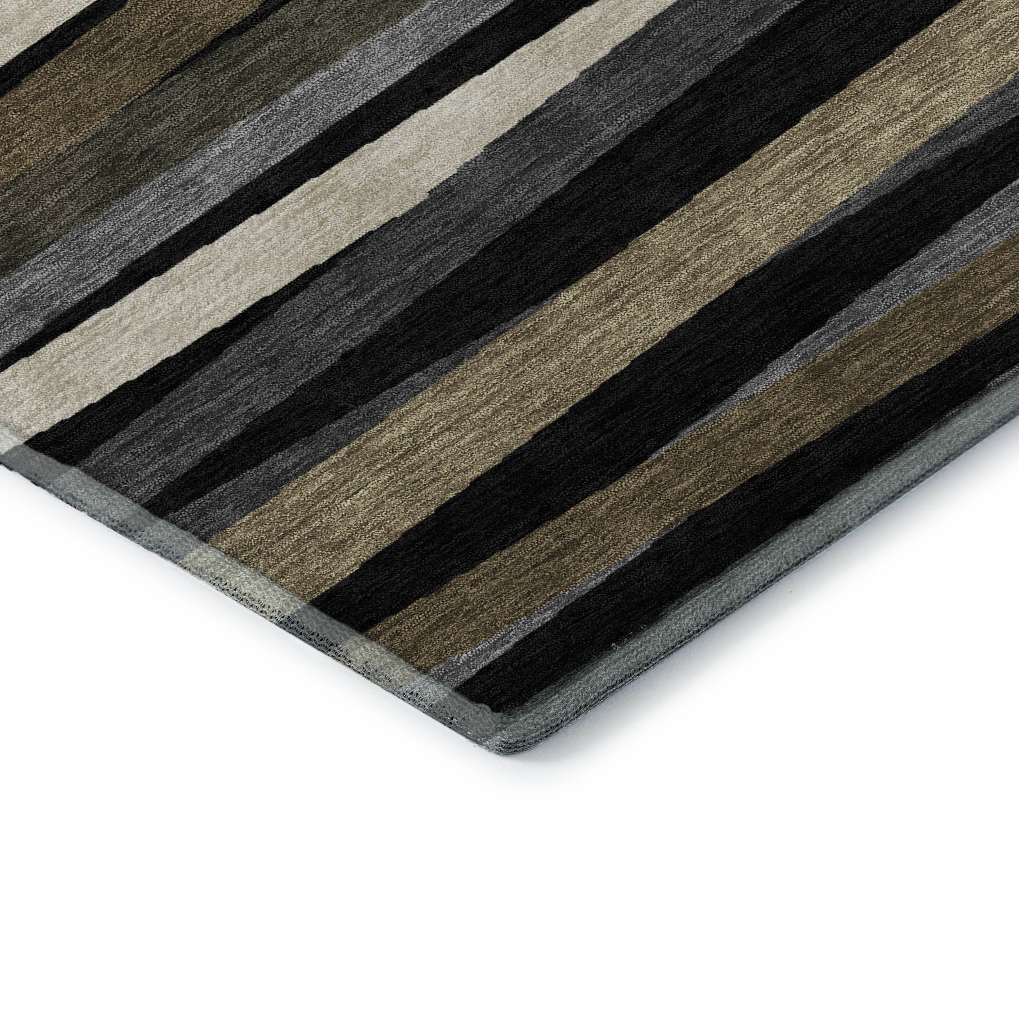 Tallinn Machine Washable Transitional Black Rug 1'8" x 2'6" #shape_Rectangle