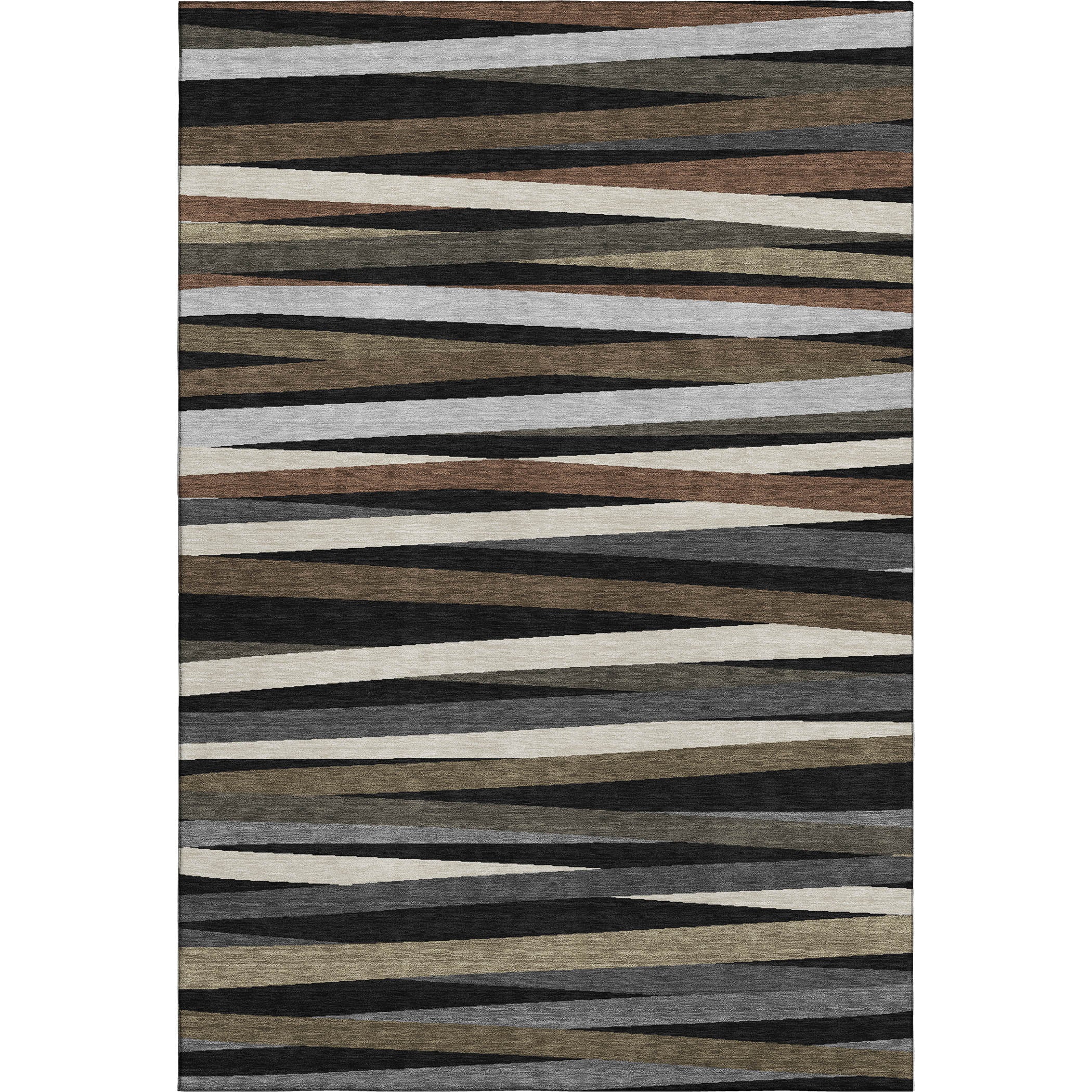 Tallinn Machine Washable Transitional Black Rug 2'6" x 3'10" #shape_Rectangle
