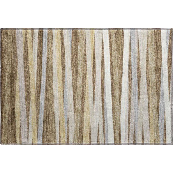 Tallinn Machine Washable Transitional Brown Rug 1'8" x 2'6"