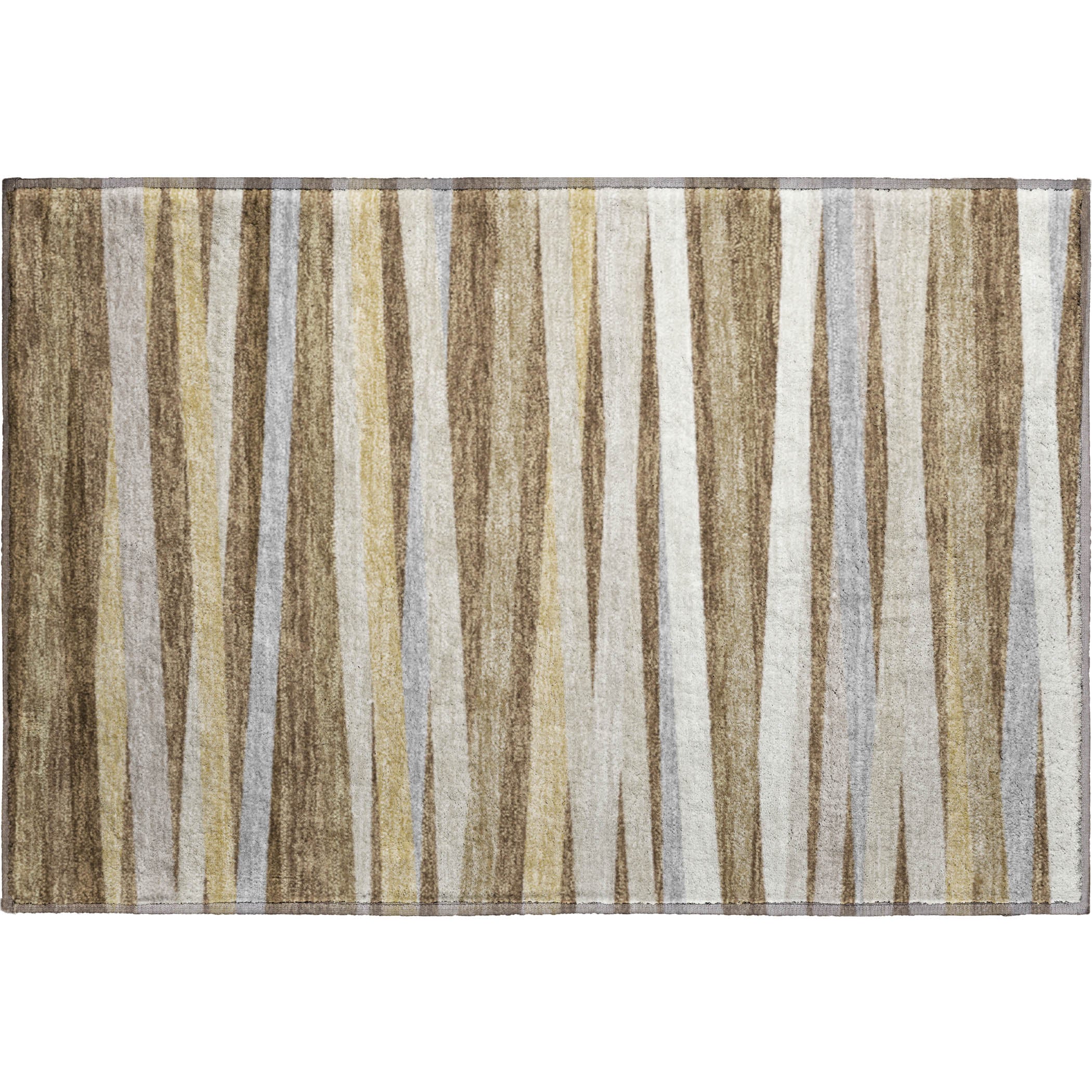 Tallinn Machine Washable Transitional Brown Rug 1'8" x 2'6" #shape_Rectangle