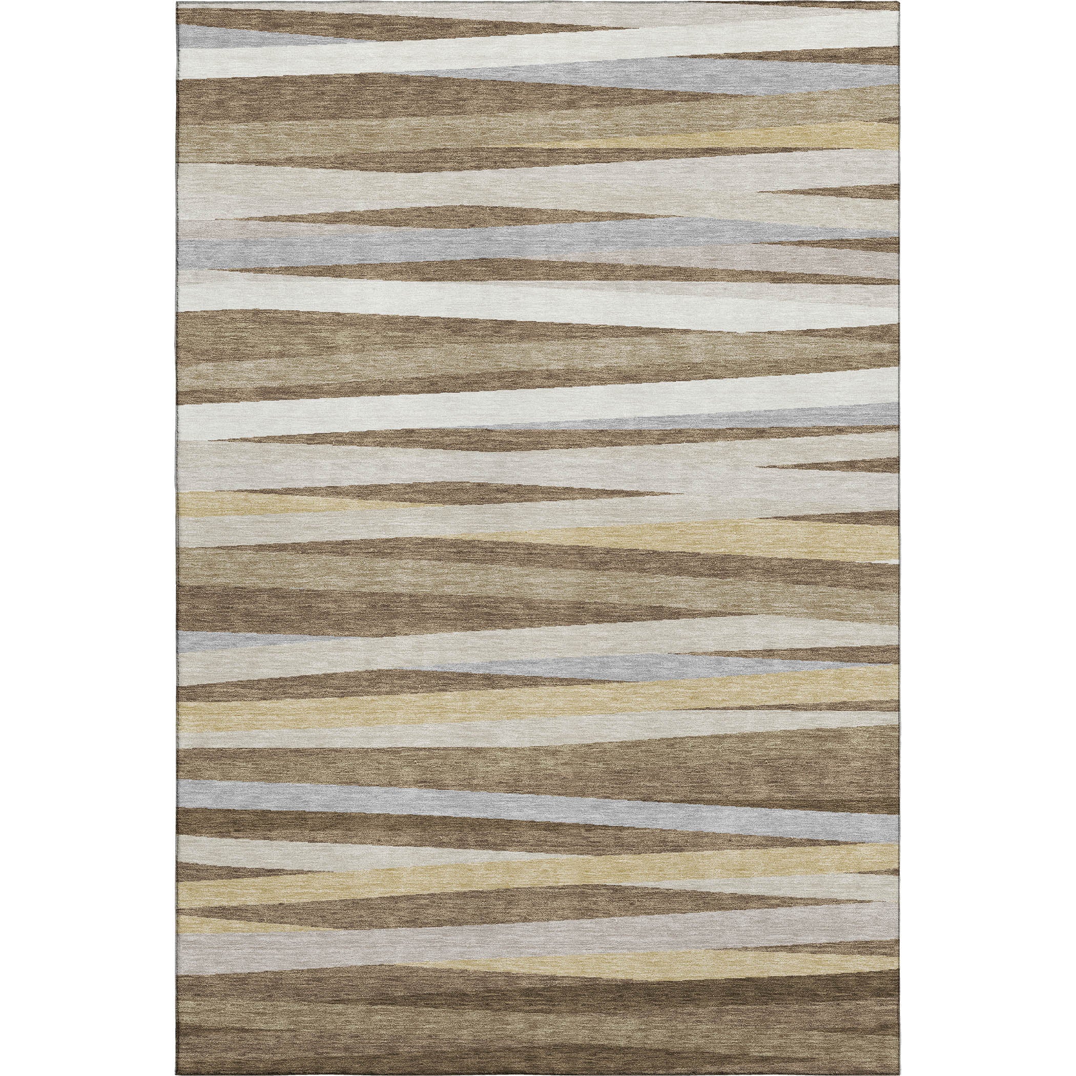 Tallinn Machine Washable Transitional Brown Rug 2'6" x 3'10" #shape_Rectangle