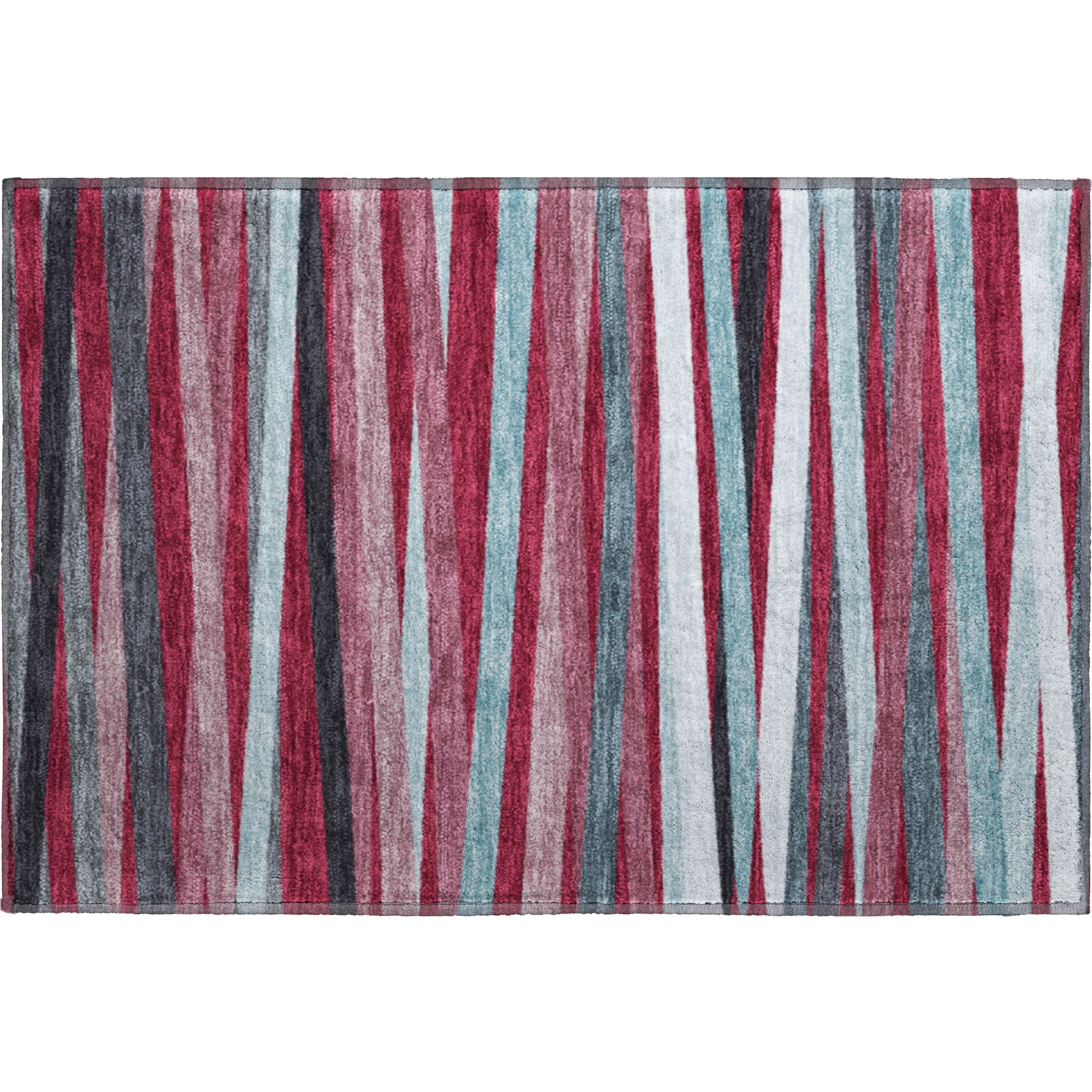 Tallinn Machine Washable Transitional Burgundy Red Rug 1'8" x 2'6" #shape_Rectangle
