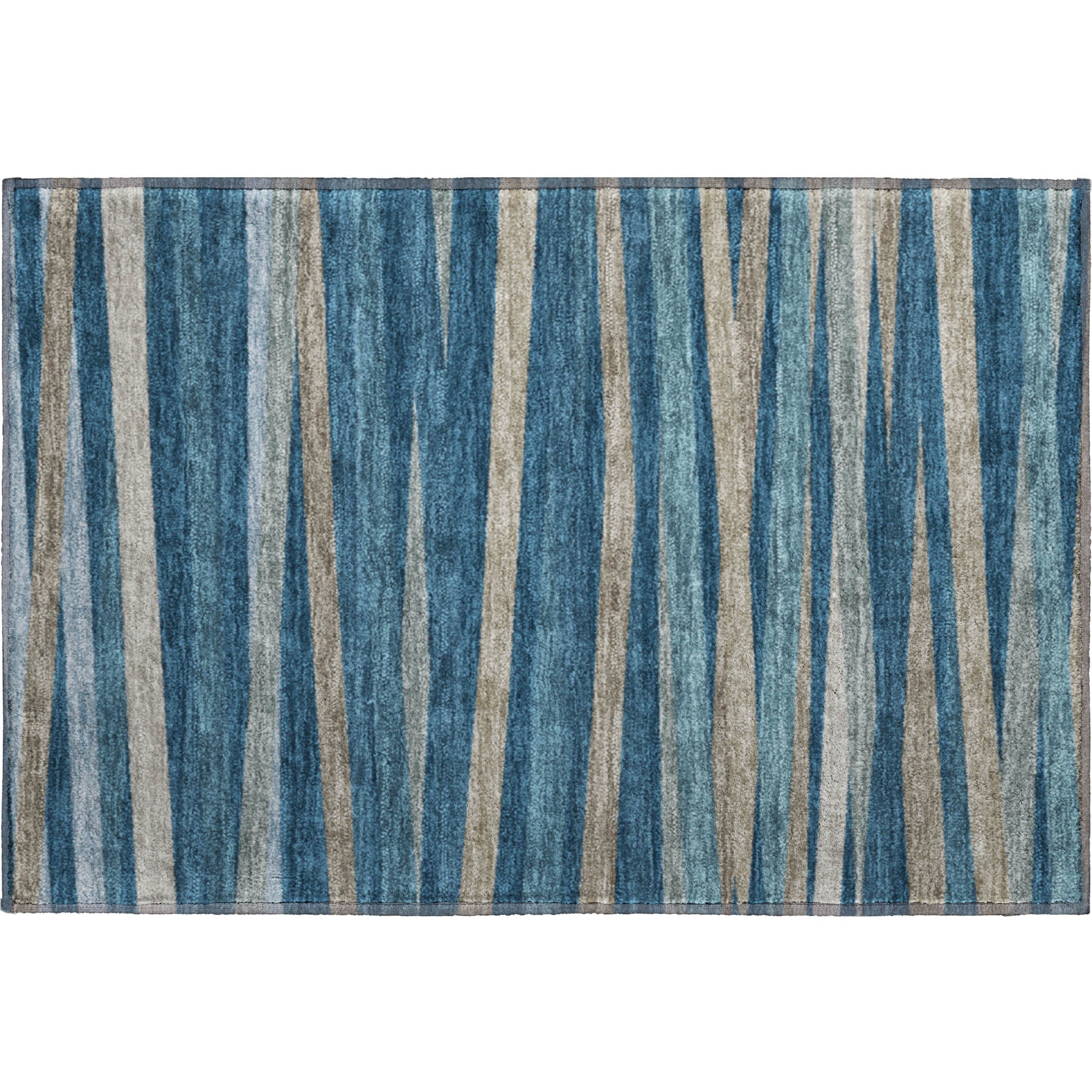 Tallinn Machine Washable Transitional Denim Blue Rug 1'8" x 2'6" #shape_Rectangle