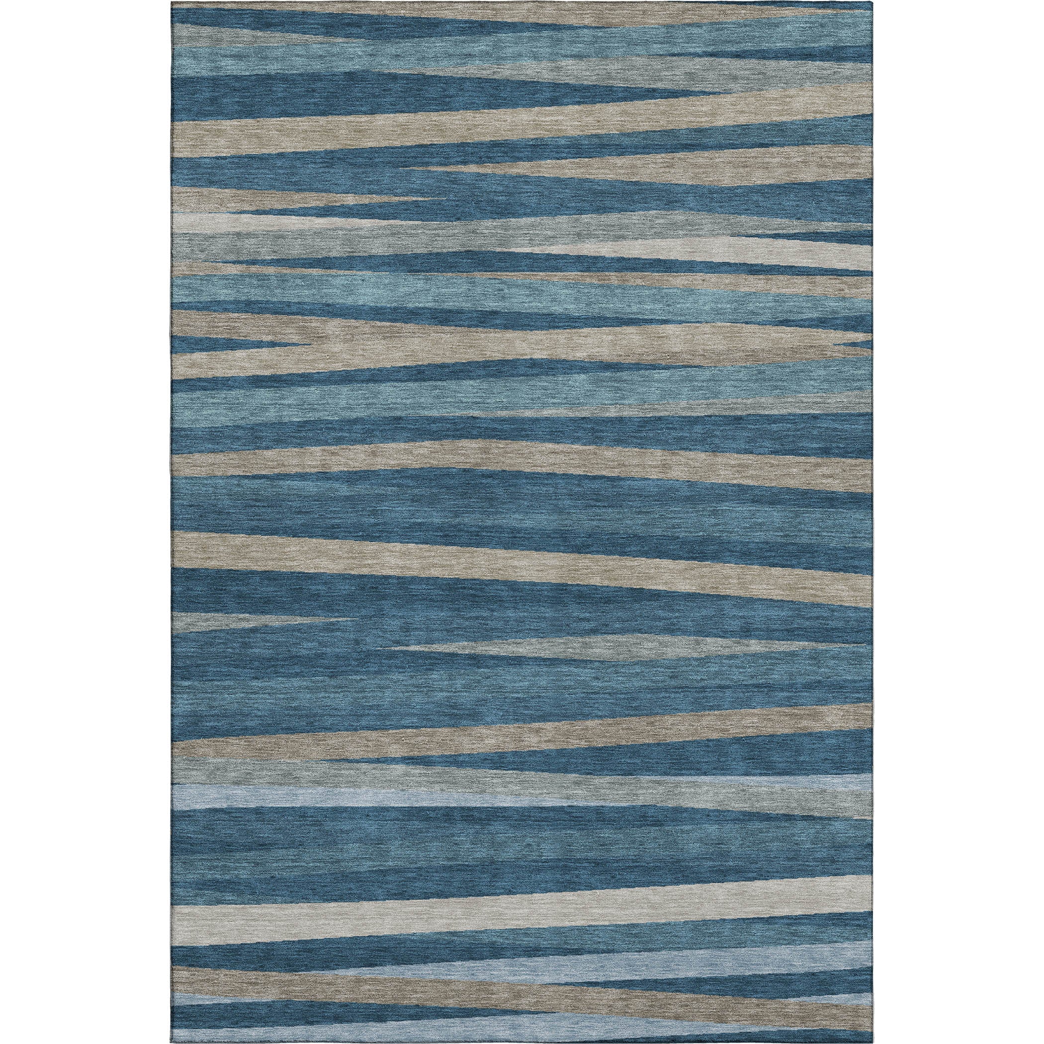 Tallinn Machine Washable Transitional Denim Blue Rug 2'6" x 3'10" #shape_Rectangle