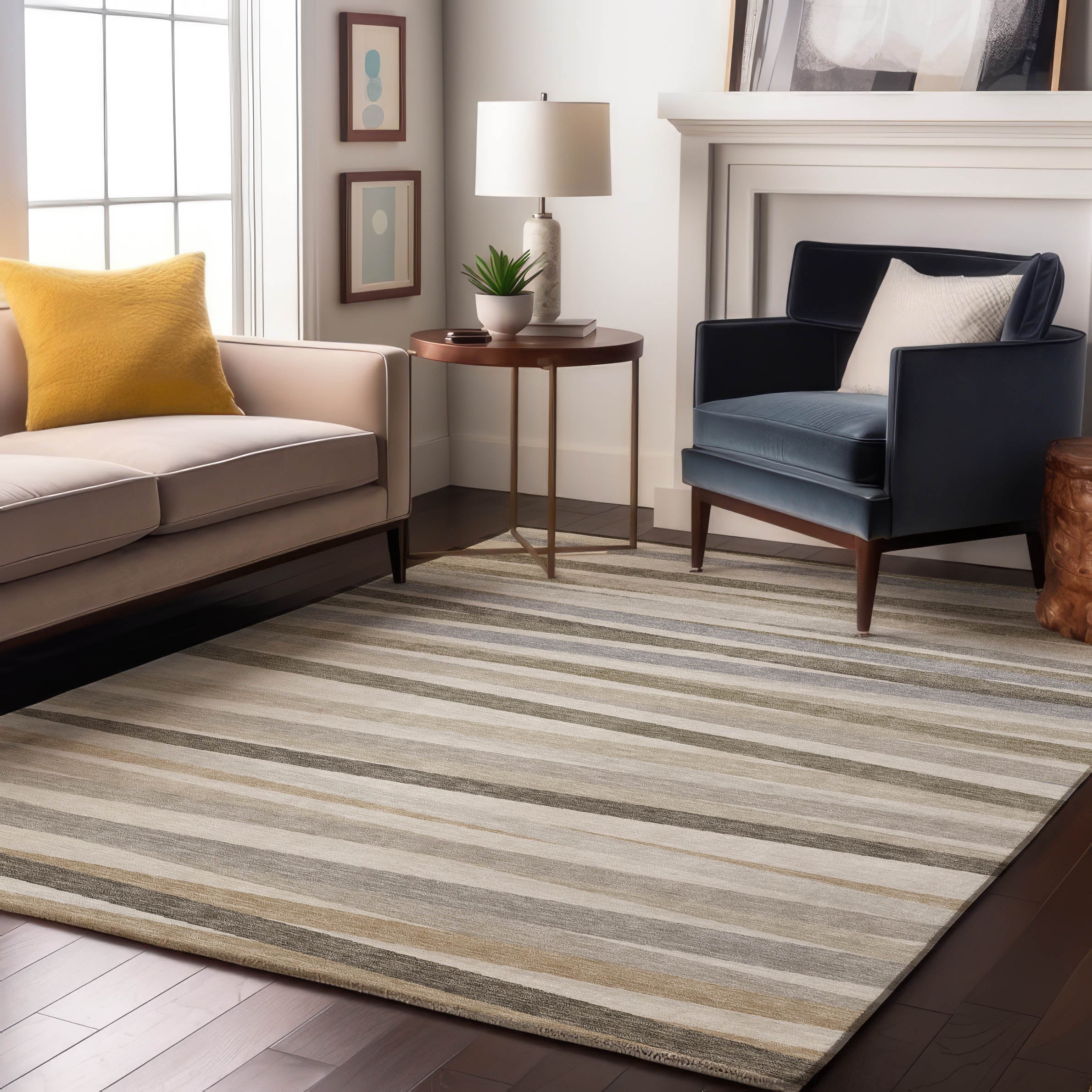Tallinn Machine Washable Transitional Ivory Rug 2'6" x 3'10" #shape_Rectangle