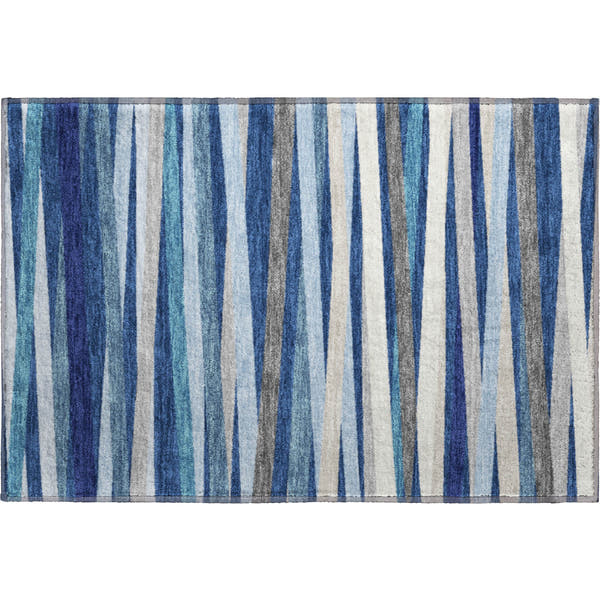 Tallinn Machine Washable Transitional Navy Blue Rug 1'8" x 2'6"