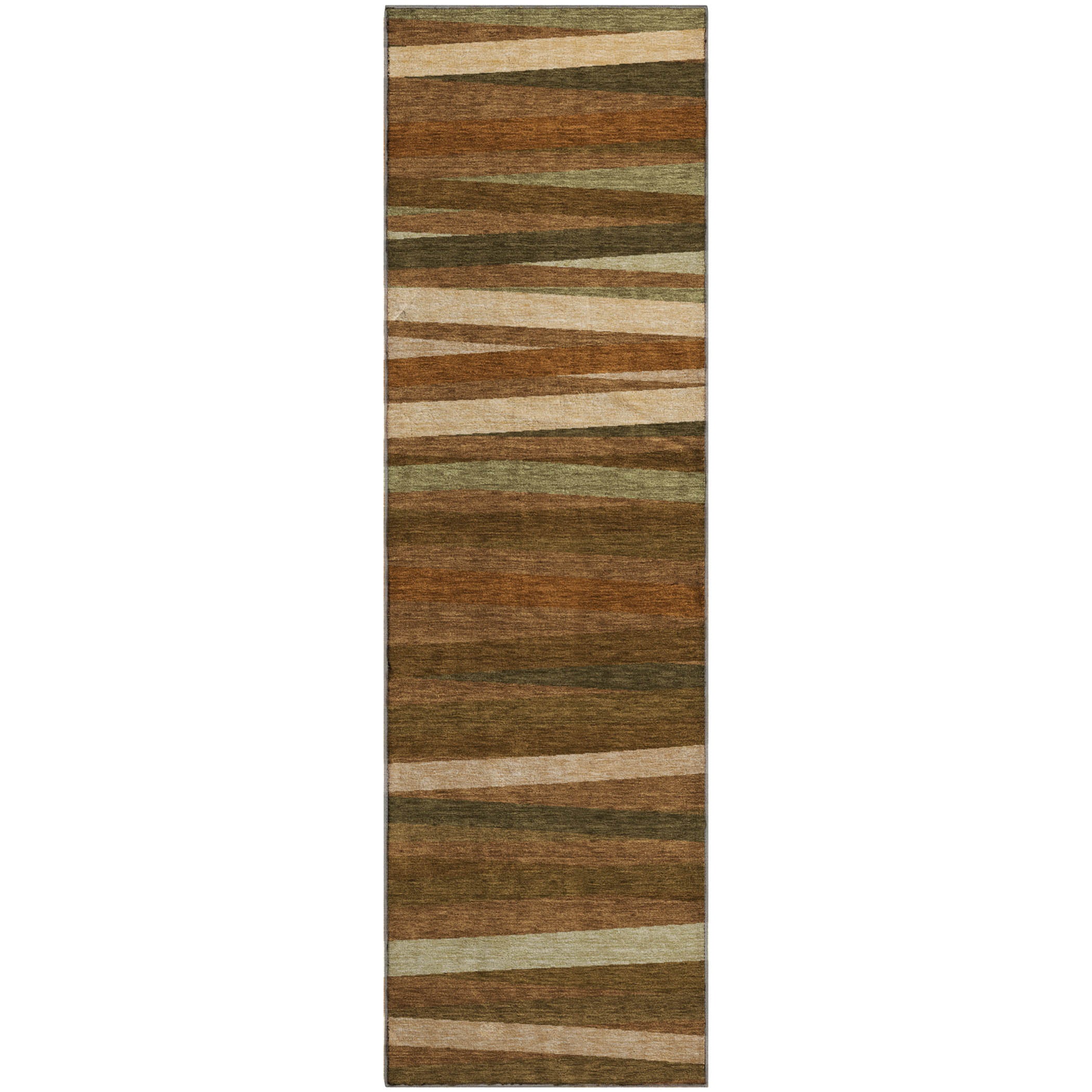 Tallinn Machine Washable Transitional Paprika Orange Rug 2'3" x 7'6" #shape_Runner
