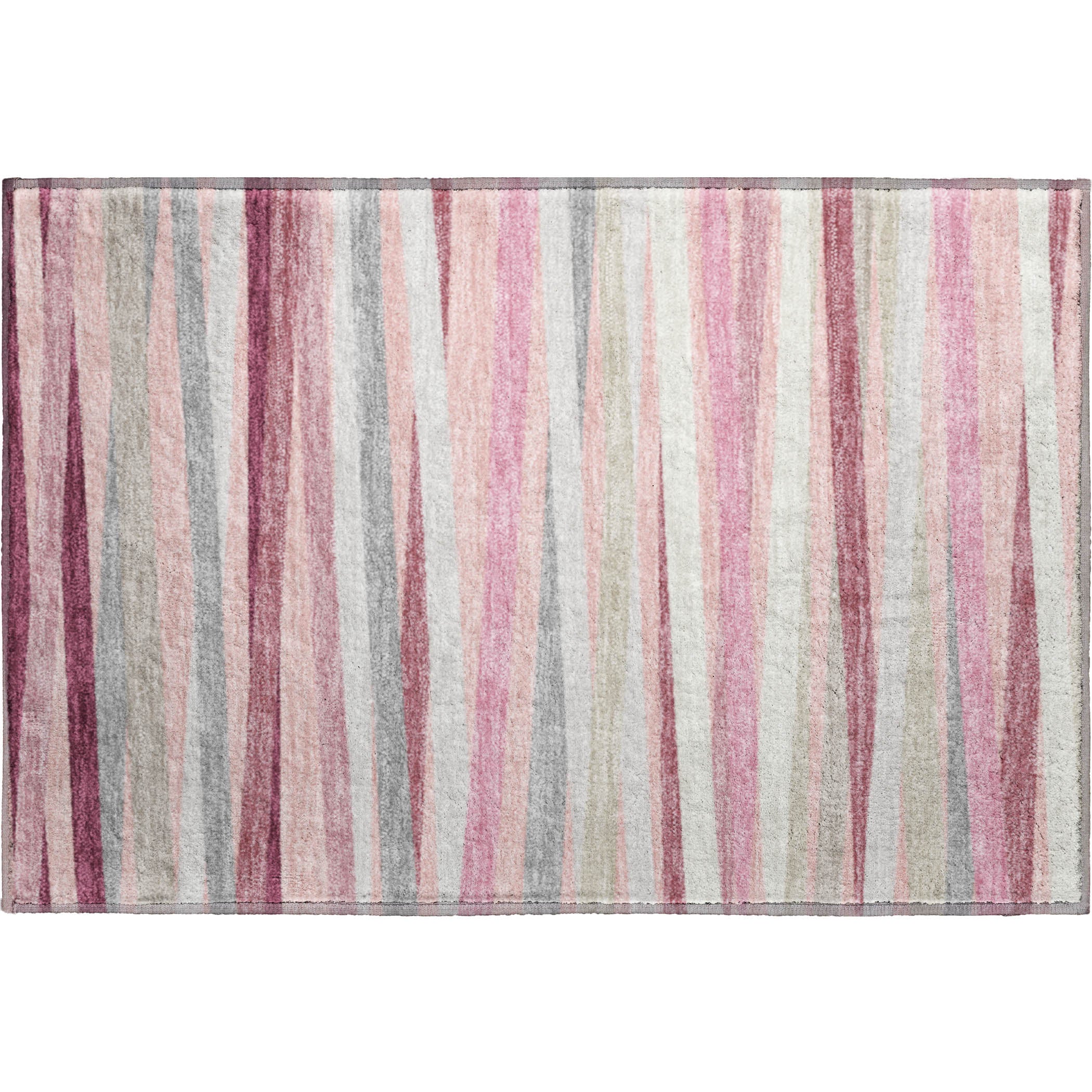 Tallinn Machine Washable Transitional Pink Rug 1'8" x 2'6" #shape_Rectangle