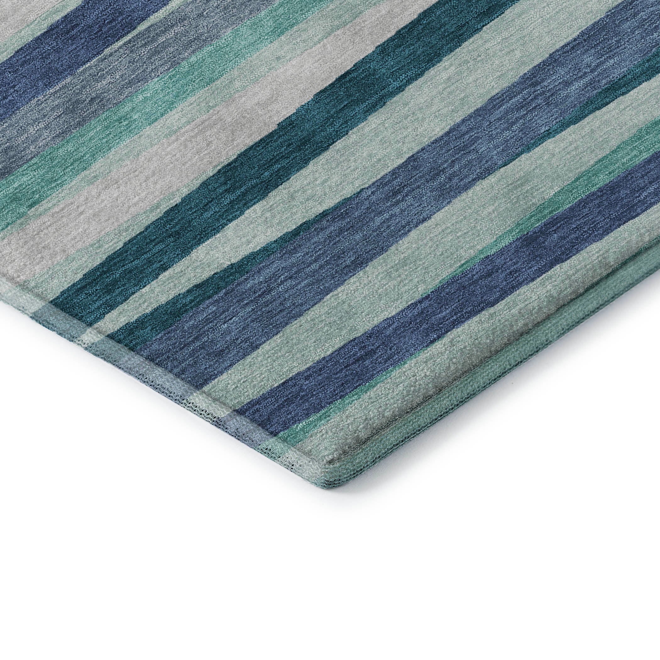 Tallinn Machine Washable Transitional Teal Rug 1'8" x 2'6" #shape_Rectangle