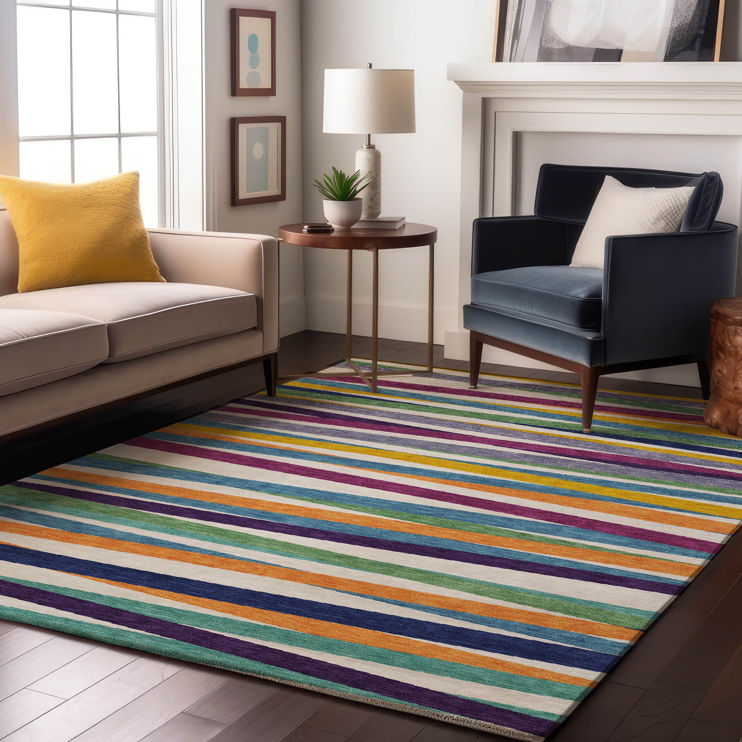 Tallinn Machine Washable Transitional White Ivory Rug 2'6" x 3'10" #shape_Rectangle