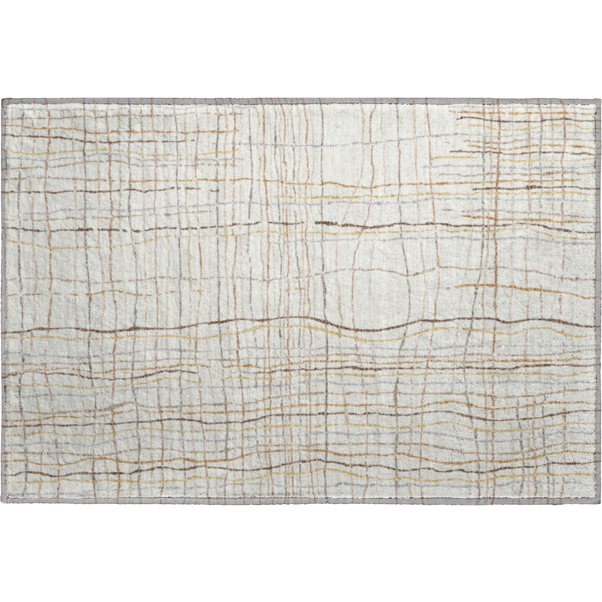 Baku Machine Washable Transitional Ivory Rug 1'8" x 2'6" #shape_Rectangle