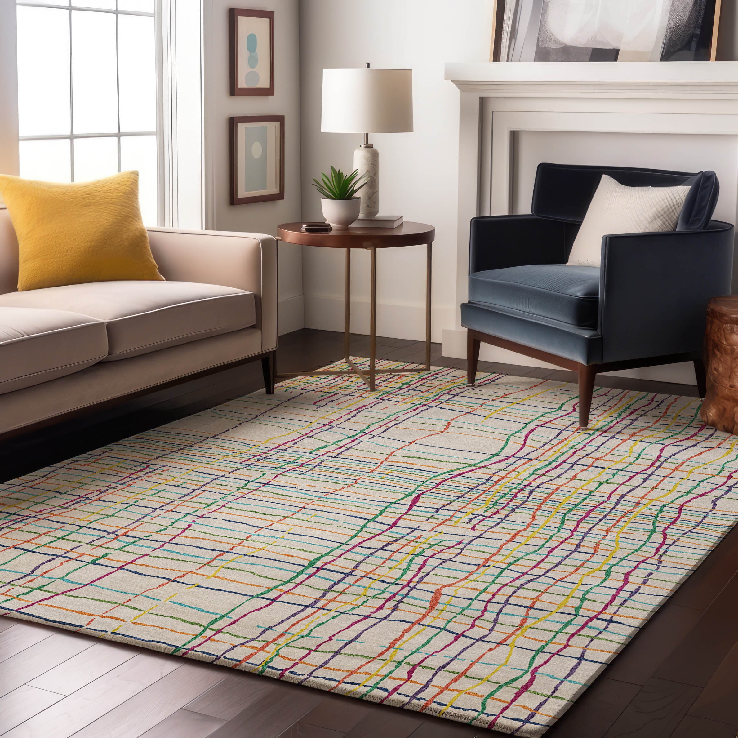 Baku Machine Washable Transitional White Ivory Rug 2'6" x 3'10" #shape_Rectangle