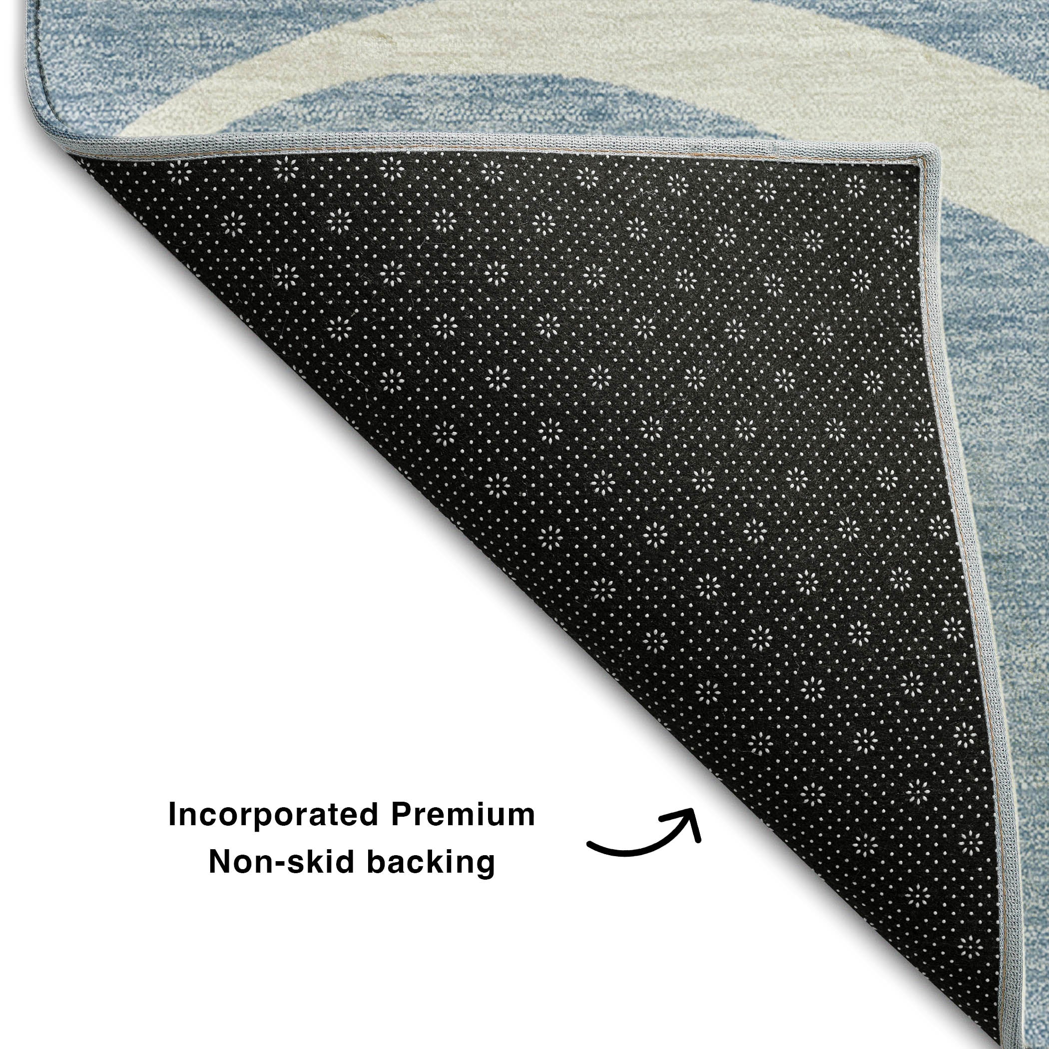 Dubrovnik Machine Washable Transitional Denim Blue Rug 1'8" x 2'6" #shape_Rectangle