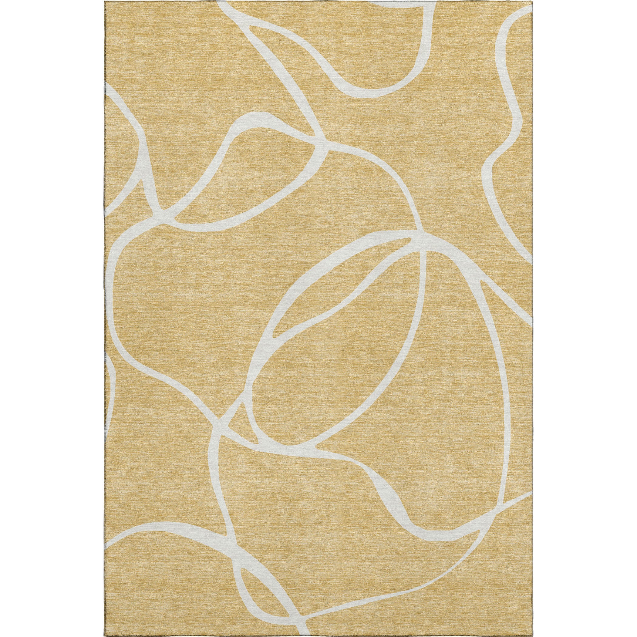 Dubrovnik Machine Washable Transitional Gold Rug 2'6" x 3'10" #shape_Rectangle