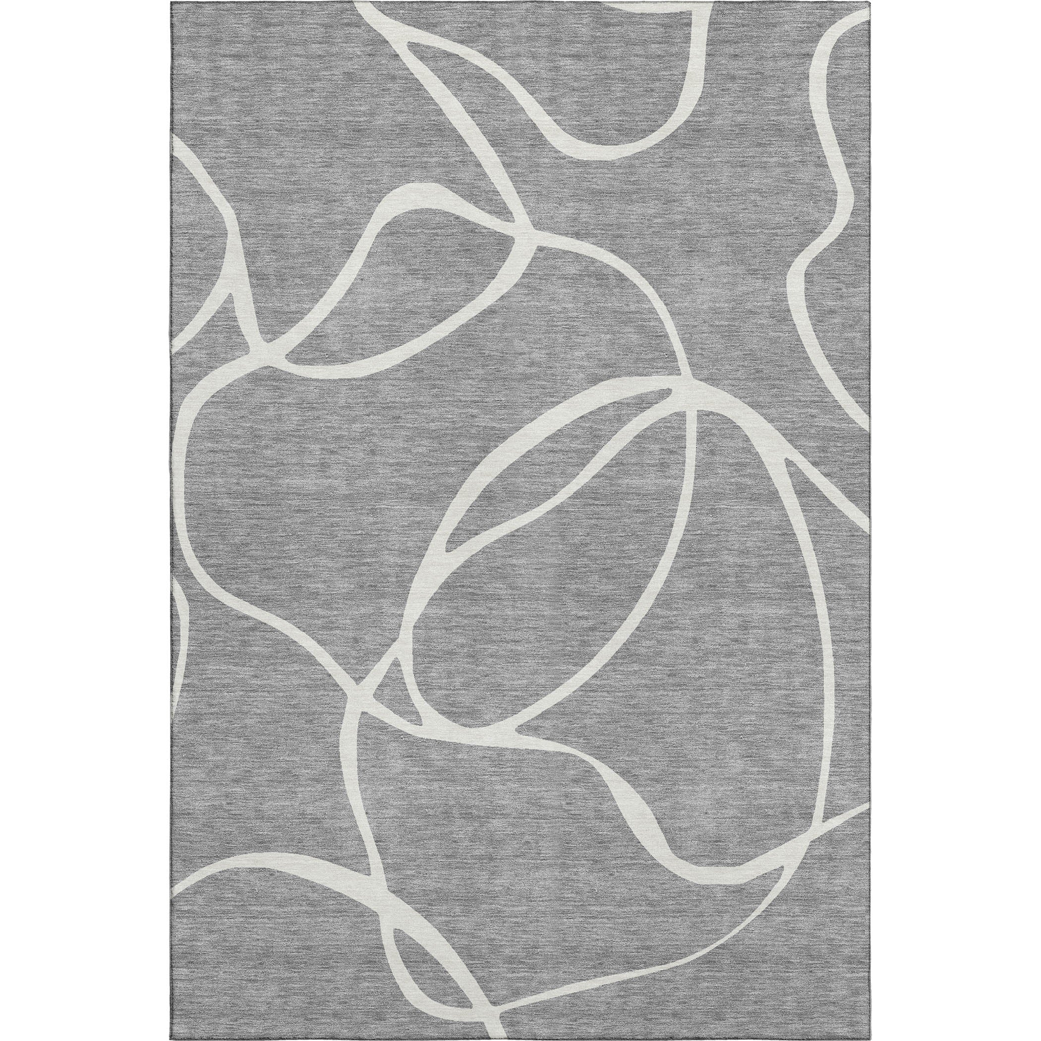 Dubrovnik Machine Washable Transitional Gray Rug 2'6" x 3'10" #shape_Rectangle