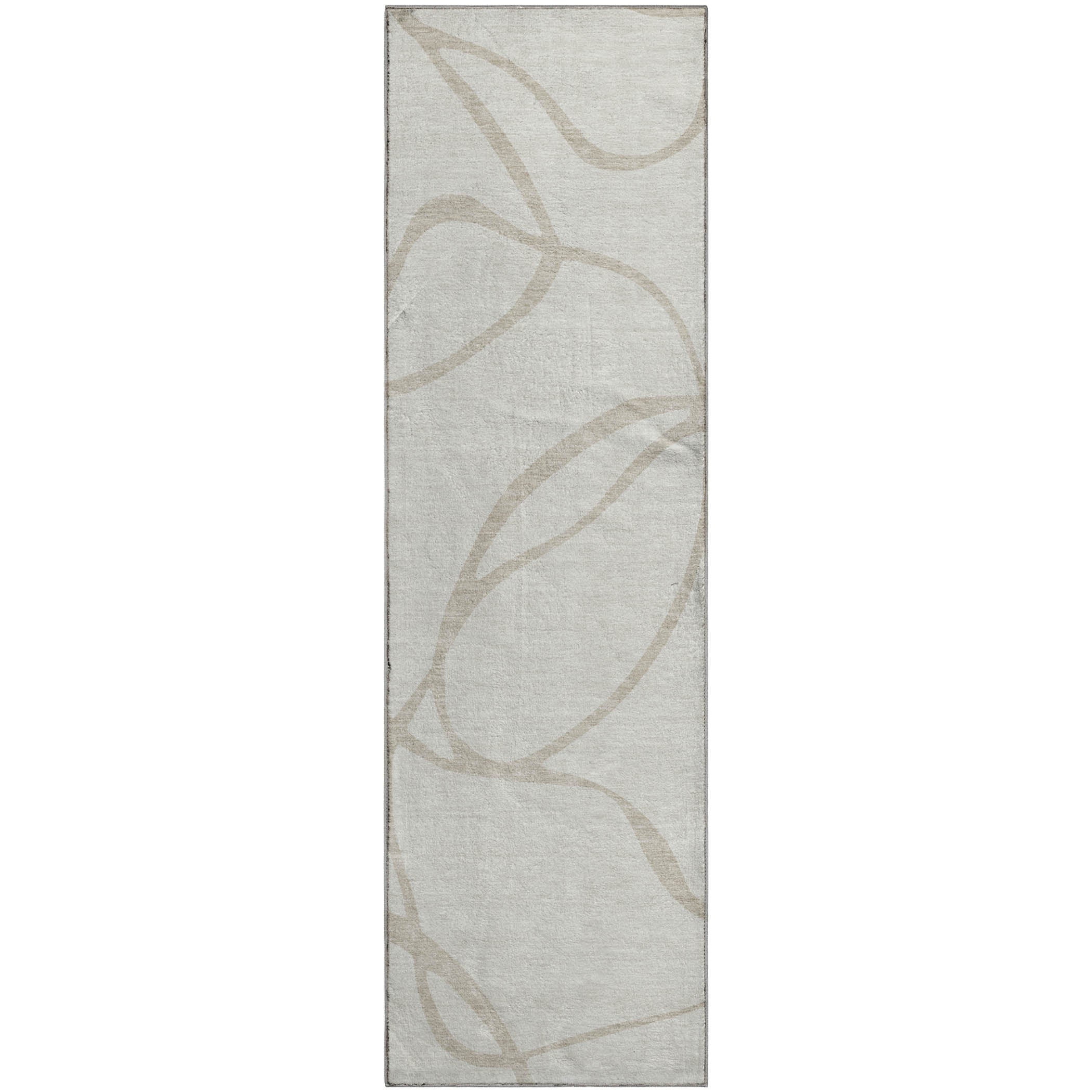 Dubrovnik Machine Washable Transitional Ivory Rug 2'3" x 7'6" #shape_Runner