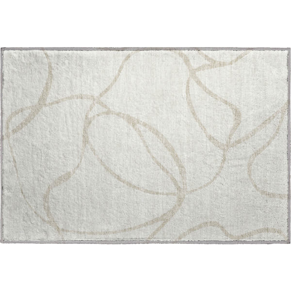 Dubrovnik Machine Washable Transitional Ivory Rug 1'8" x 2'6"