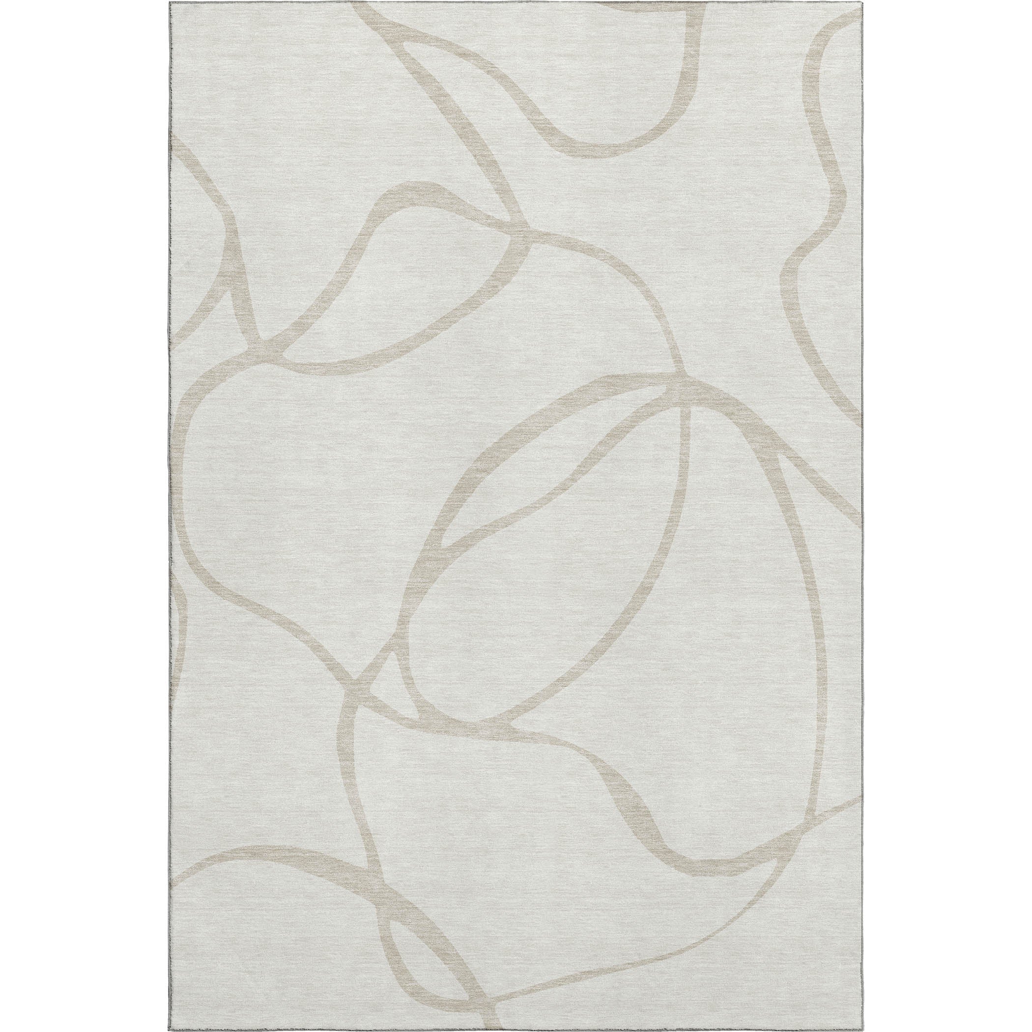 Dubrovnik Machine Washable Transitional Ivory Rug 2'6" x 3'10" #shape_Rectangle