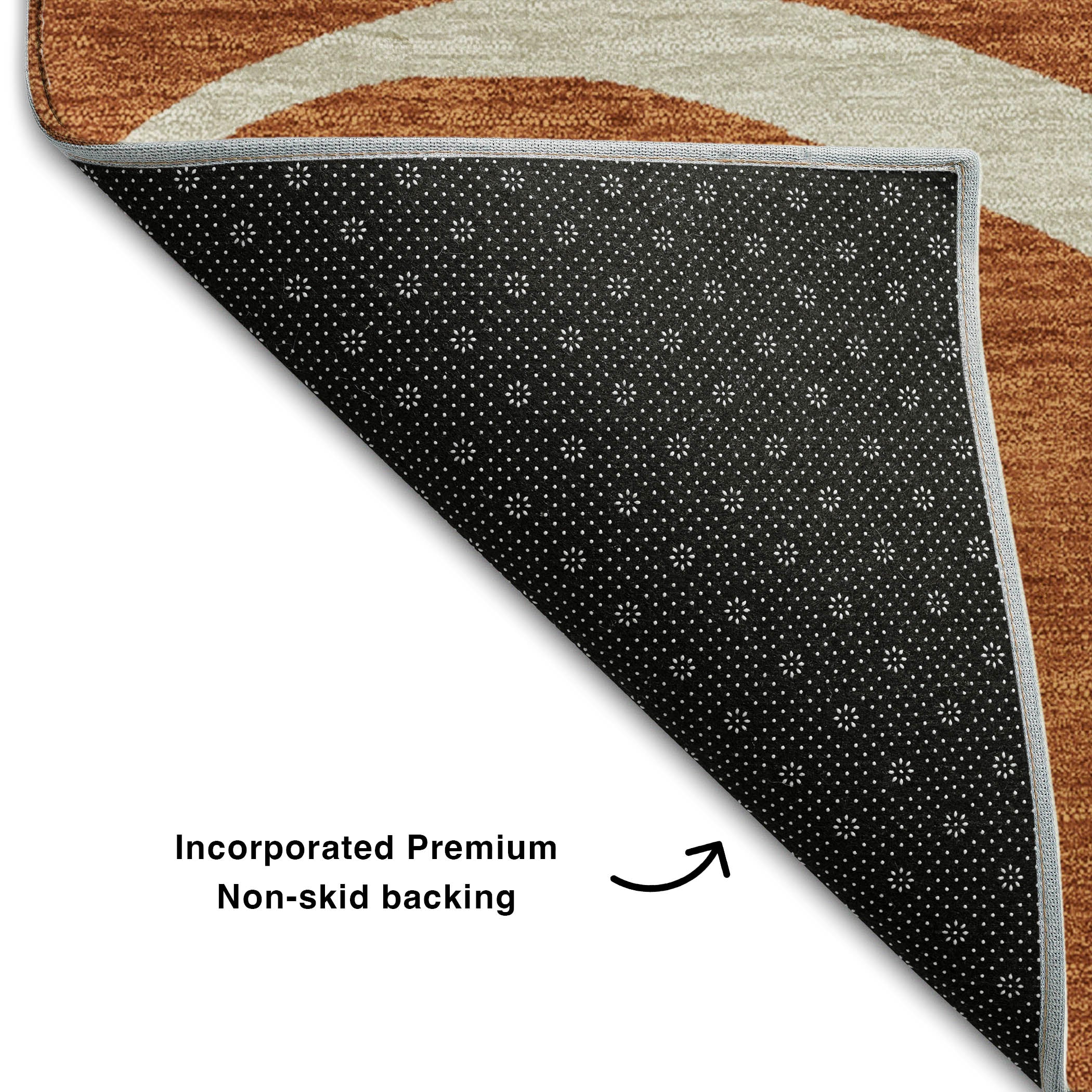 Dubrovnik Machine Washable Transitional Paprika Orange Rug 1'8" x 2'6" #shape_Rectangle