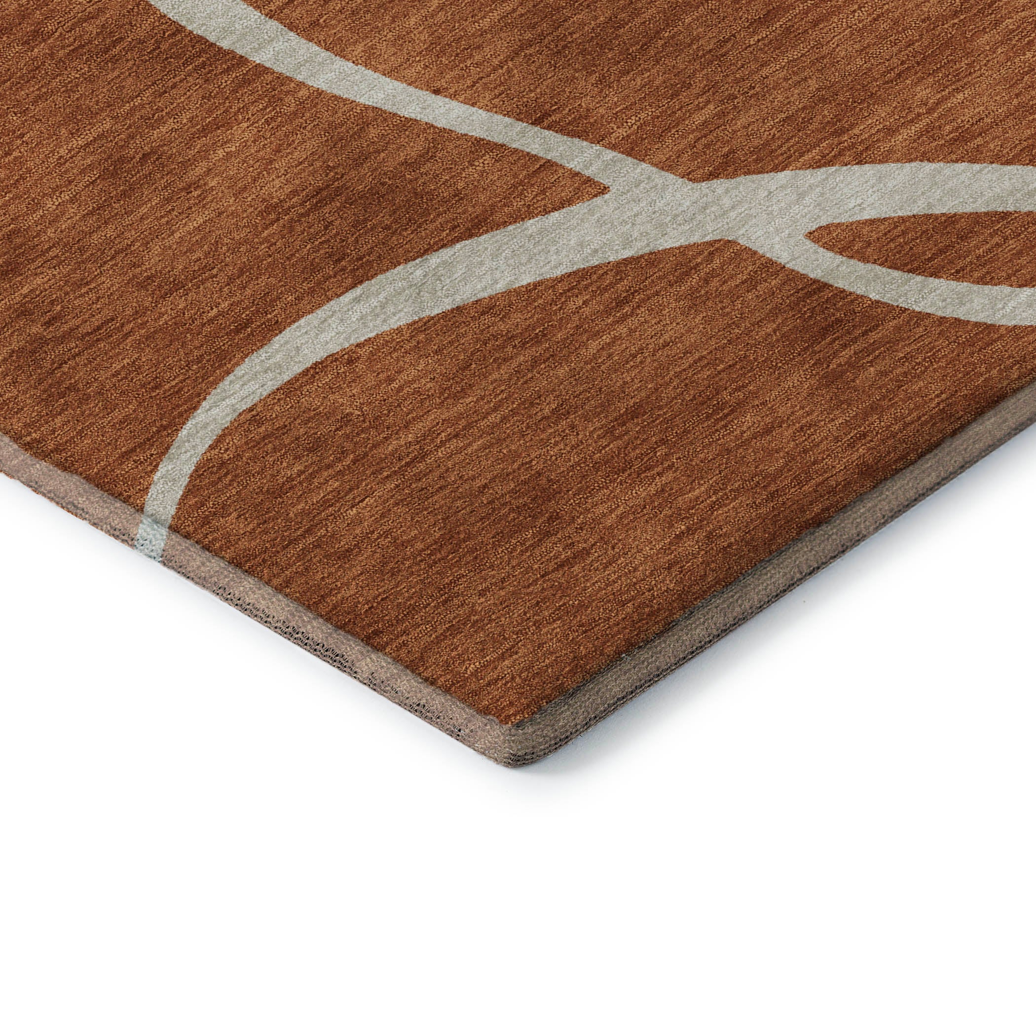Dubrovnik Machine Washable Transitional Paprika Orange Rug 1'8" x 2'6" #shape_Rectangle