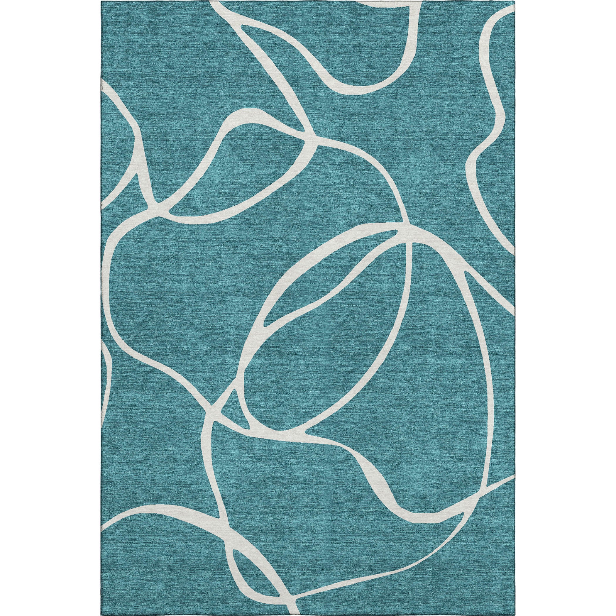 Dubrovnik Machine Washable Transitional Teal Rug 2'6" x 3'10" #shape_Rectangle