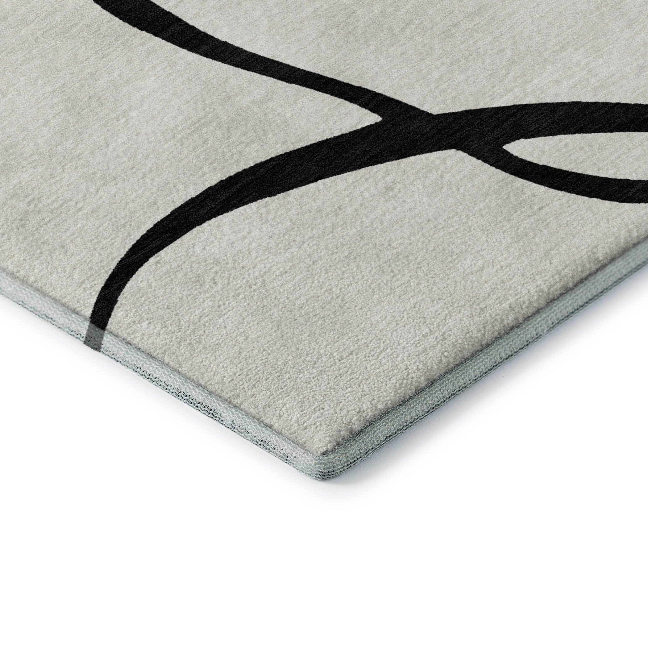 Dubrovnik Machine Washable Transitional White Ivory Rug 1'8" x 2'6" #shape_Rectangle