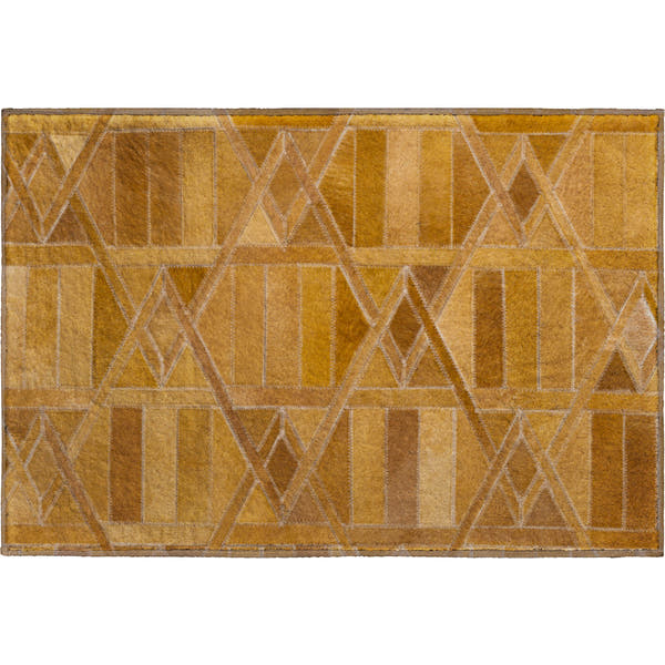 Siena Machine Washable Cowhide Brown Browns Rug 1'8" x 2'6"