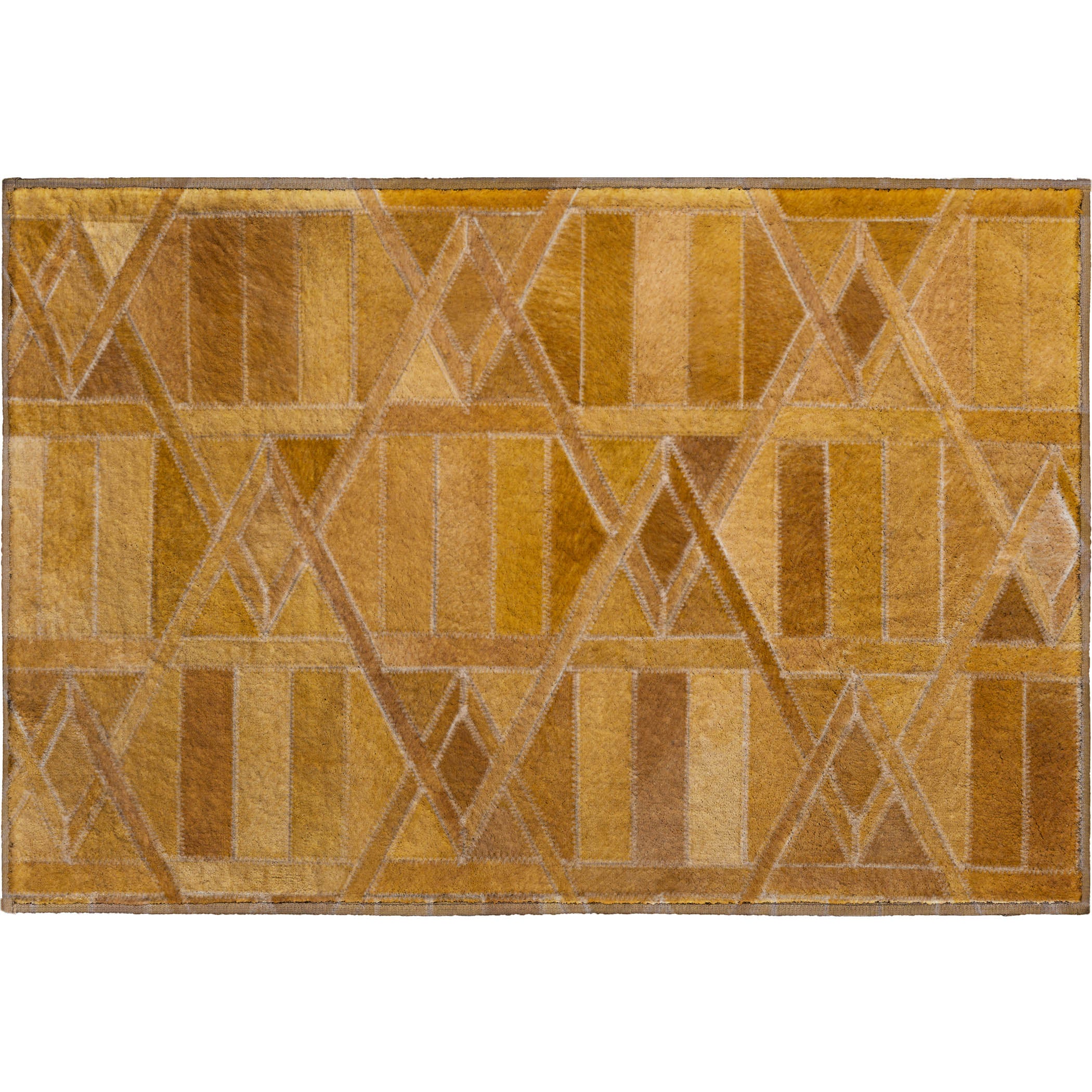 Siena Machine Washable Cowhide Brown Browns Rug 1'8" x 2'6" #shape_Rectangle