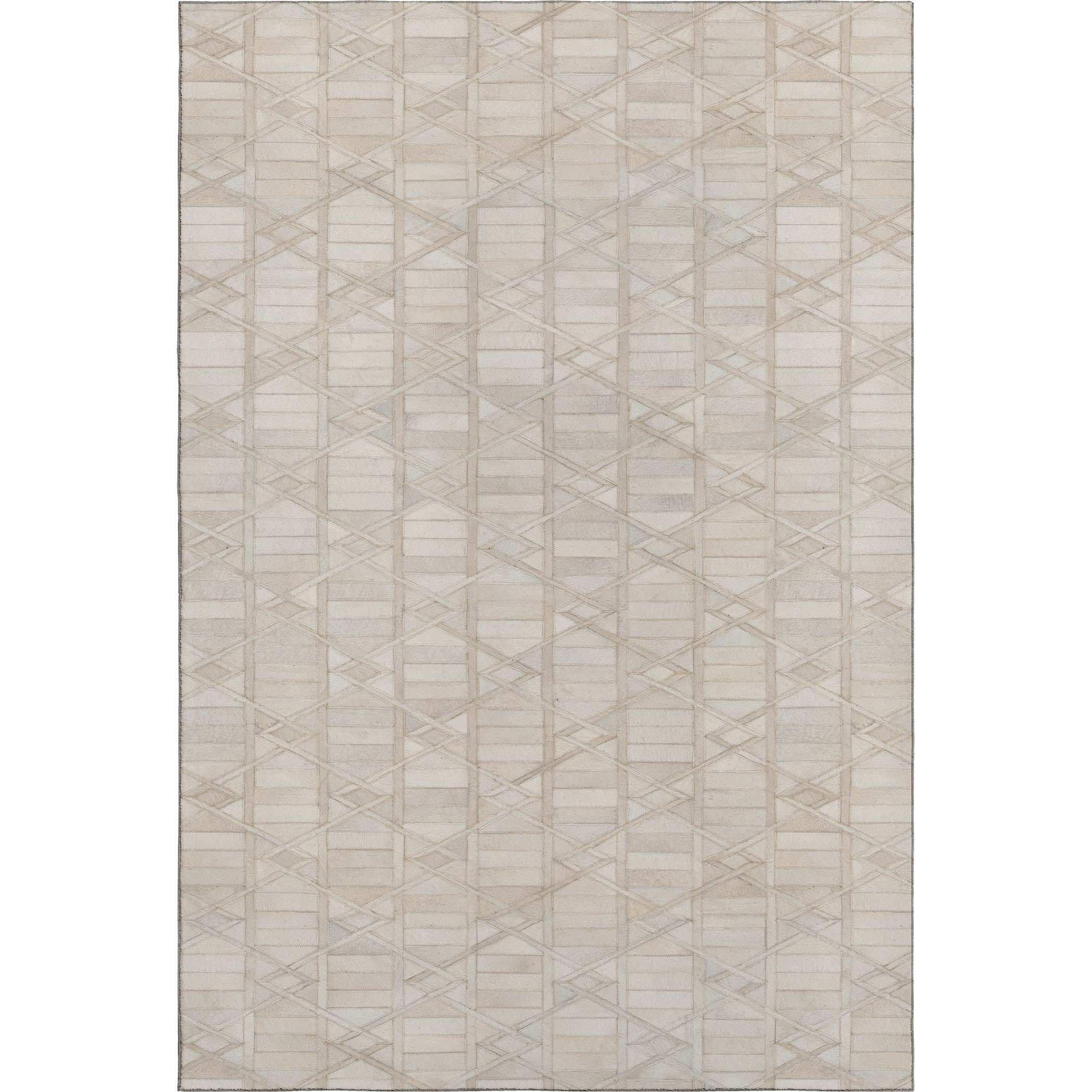Siena Machine Washable Cowhide Ivory Rug 2'6" x 3'10" #shape_Rectangle